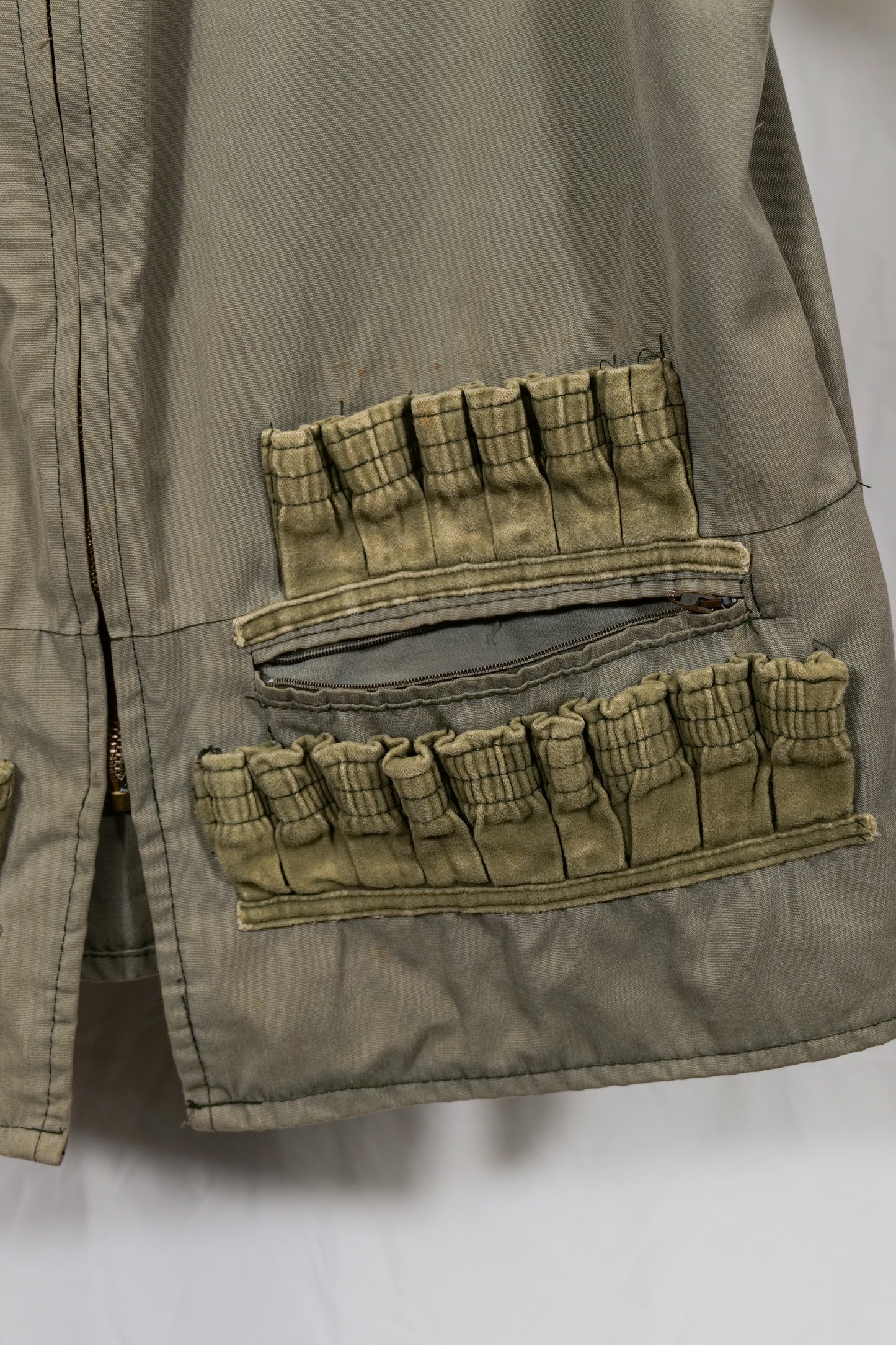 French 1960s Hunting Vest With Shell Holders