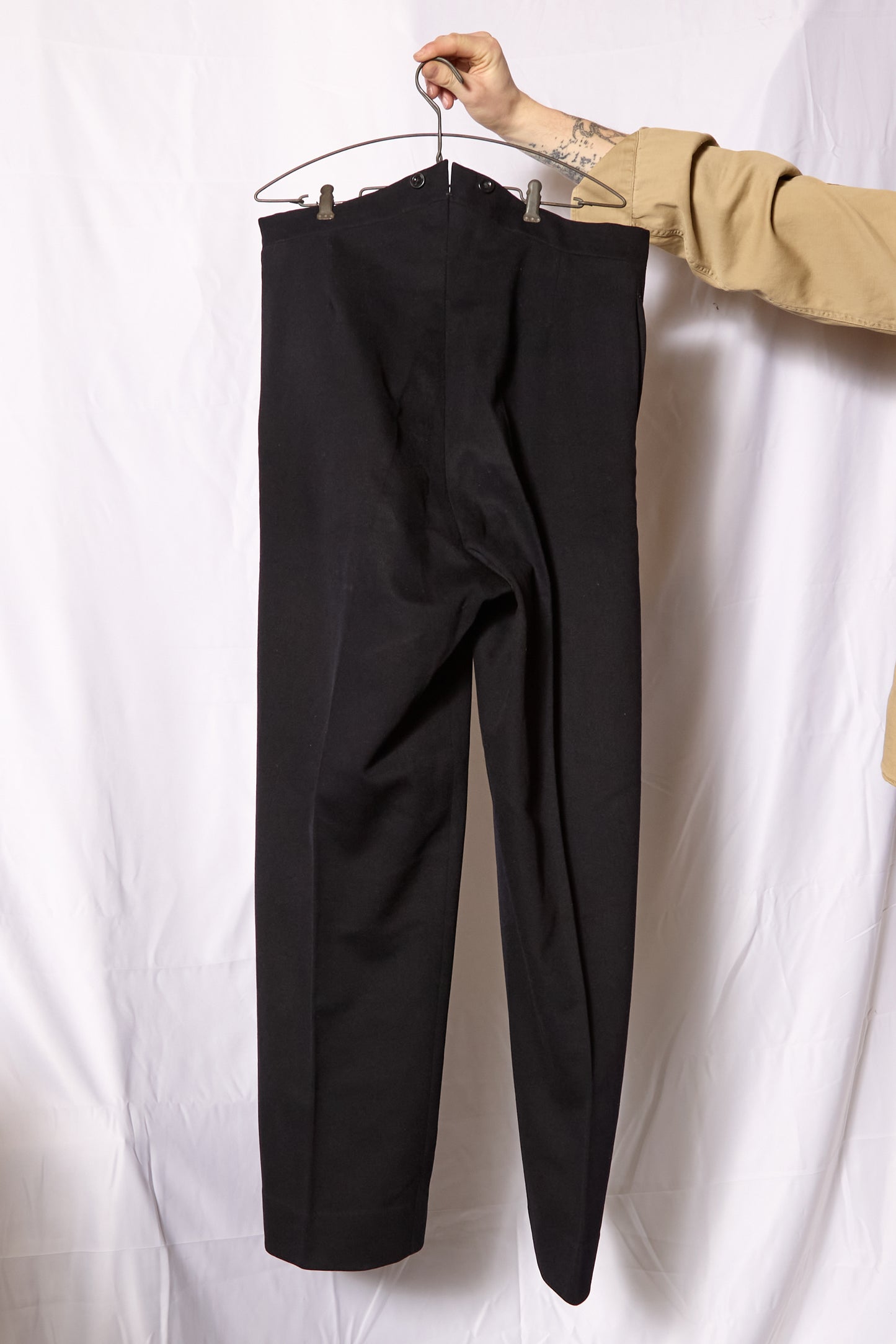 British 1930s Wide Leg Fishtail Trousers