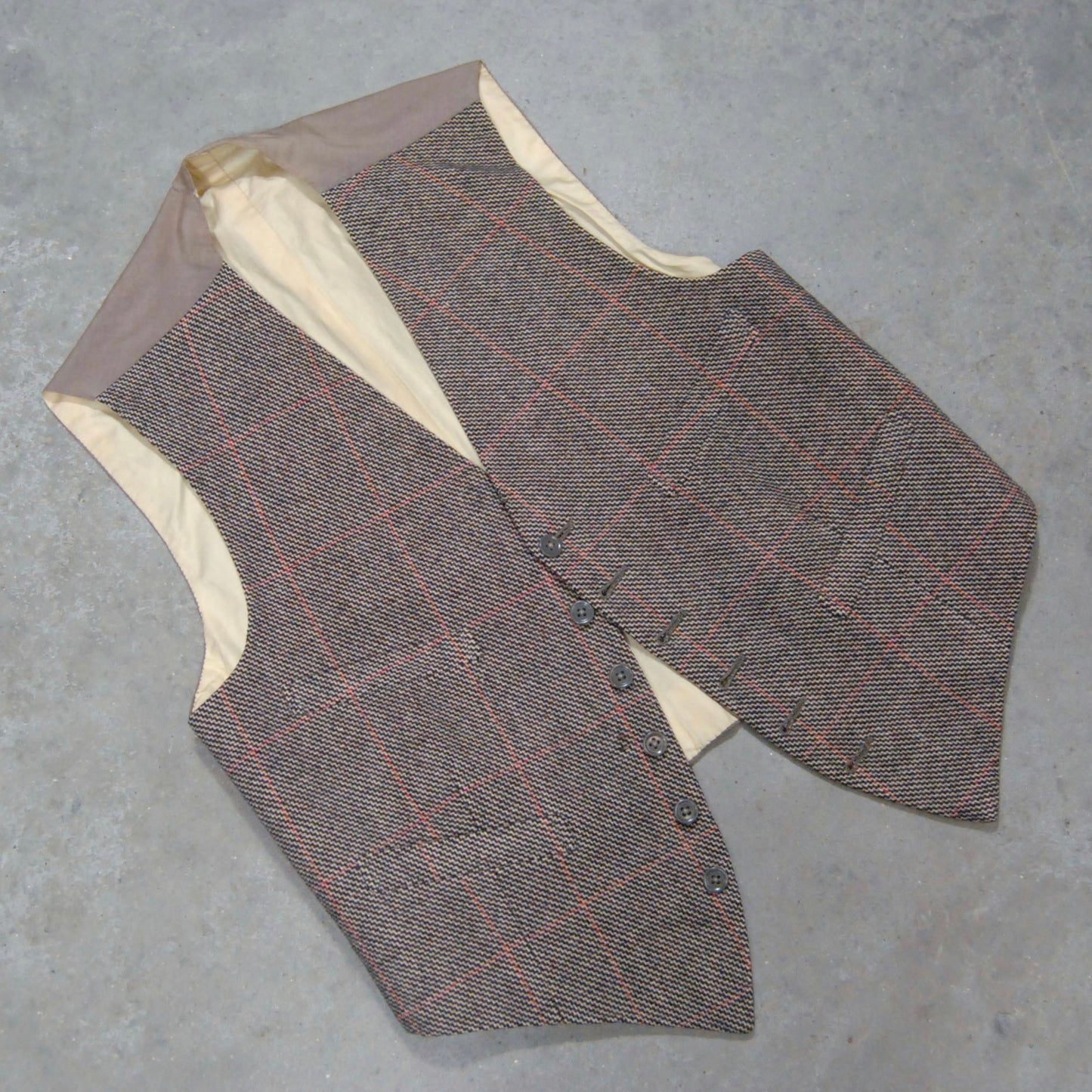 British 1930s Windowpane Three Piece Suit