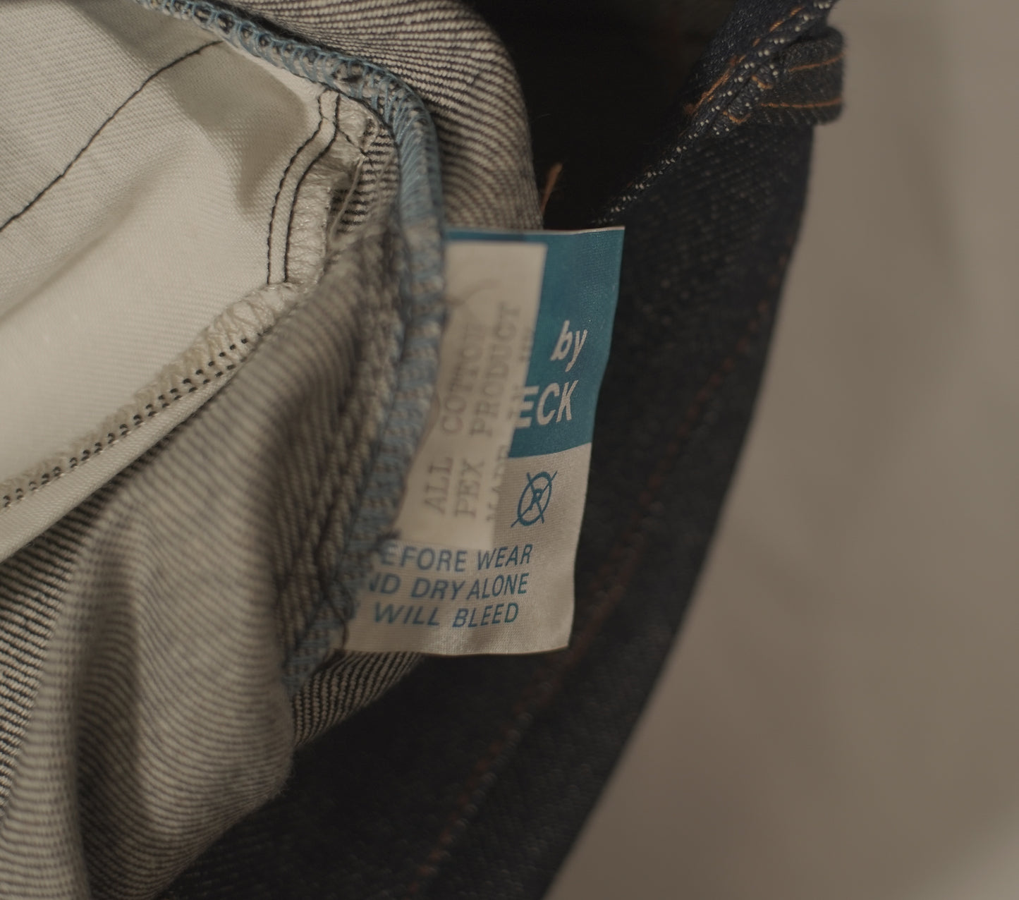 British NOS 1970s Carpenter Pocket Denim Bootcut Jeans By Pexwear