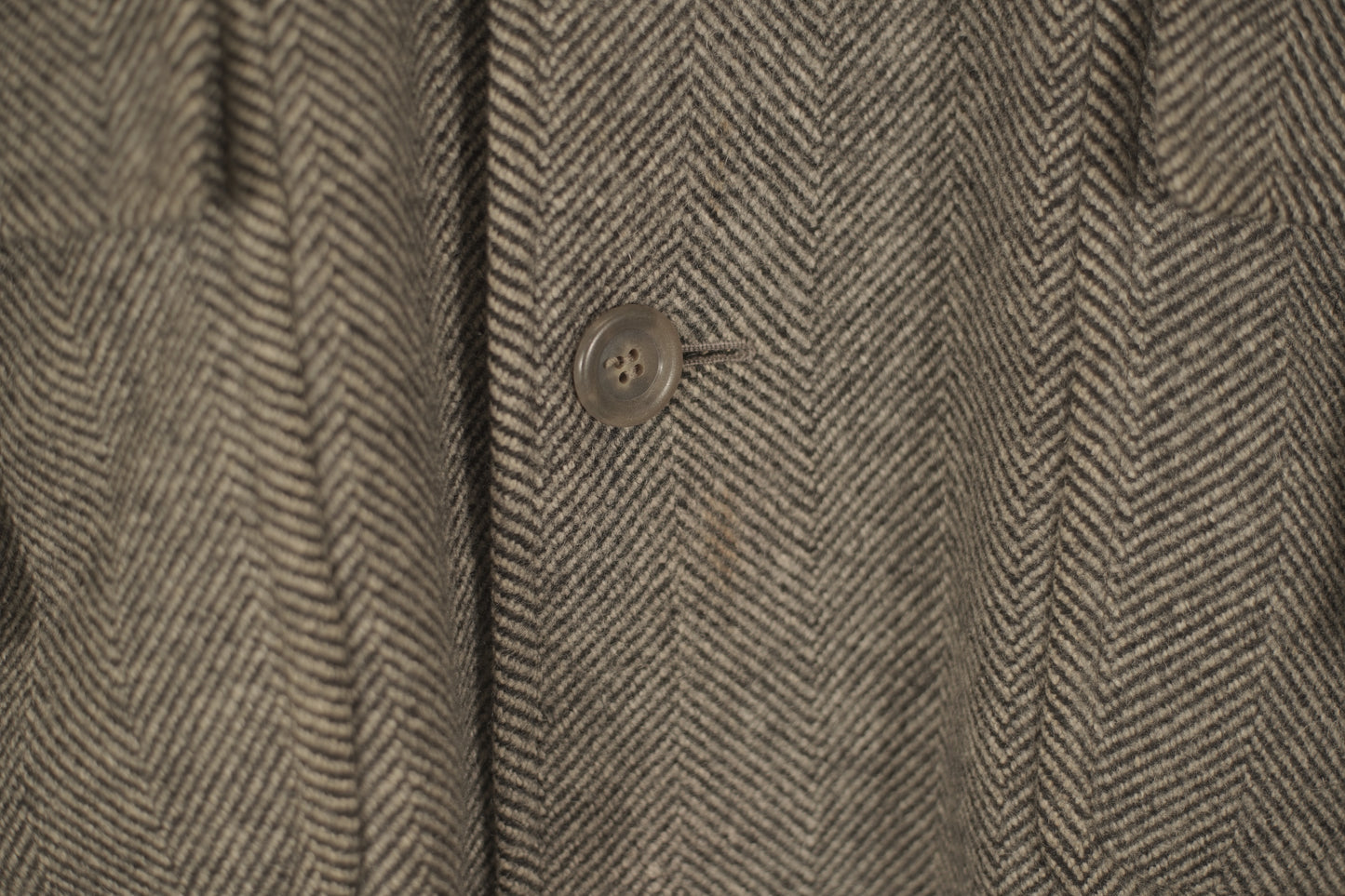 German 1930s 1940s Herringbone Overcoat