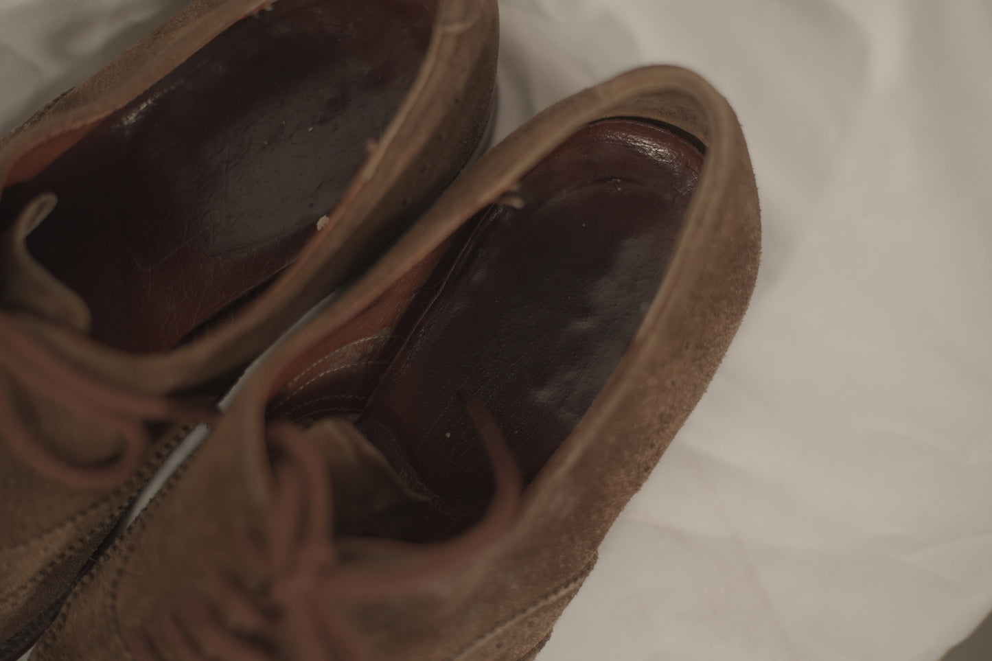 British 1940s Suede Oxford Shoes UK8