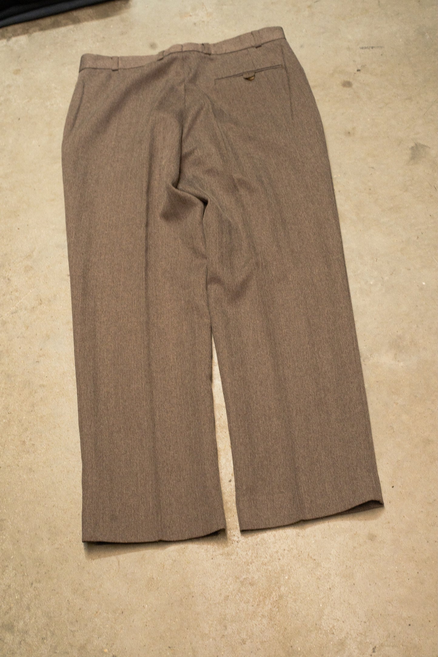 1940s Style Herringbone 1980s Trousers