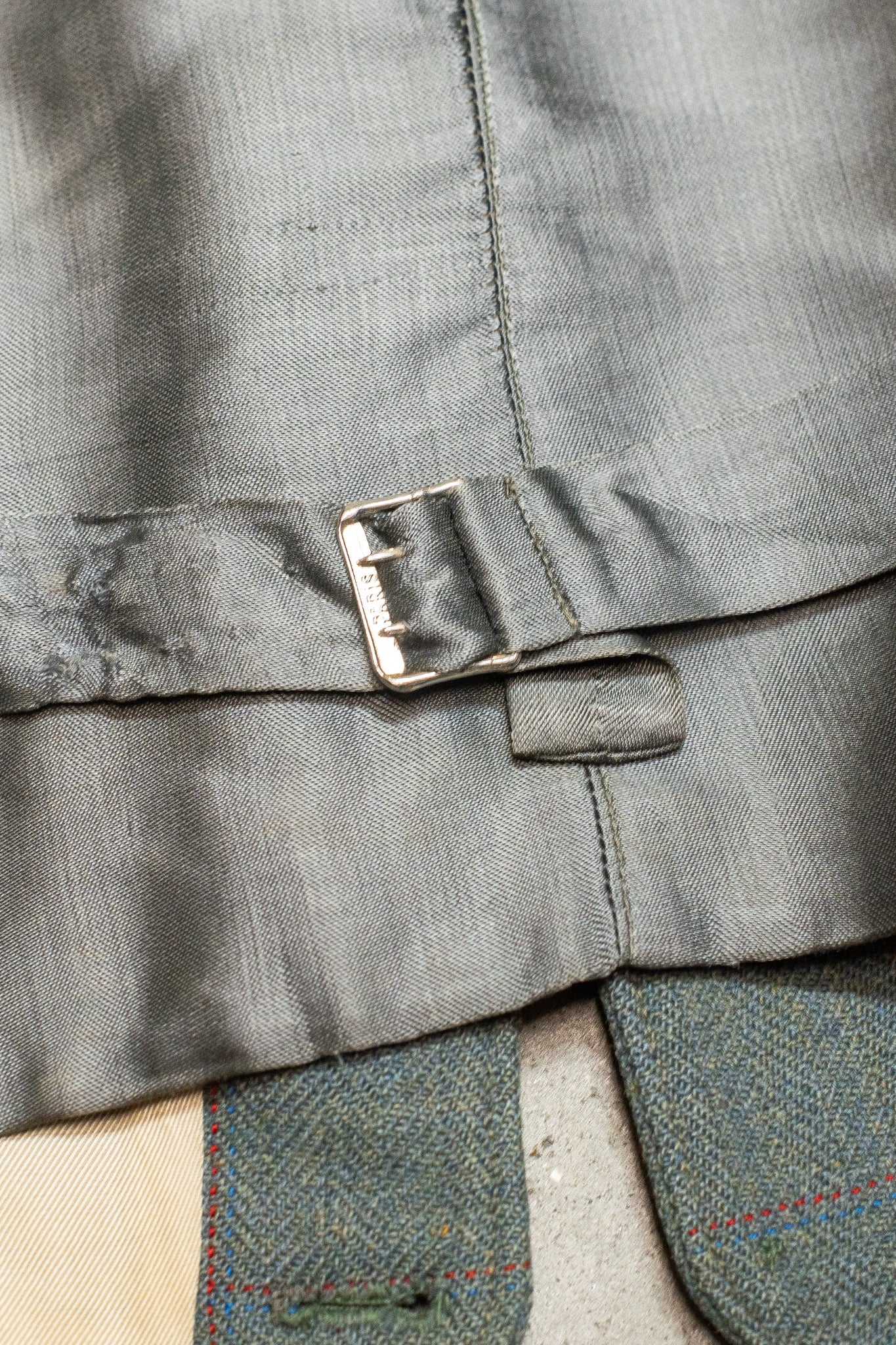 CC41 1940s Two Piece Scottish Kilt Suit Set In Windowpane Tweed