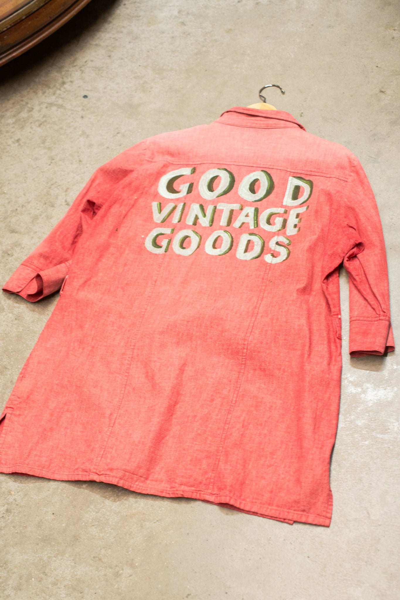 Sun Faded 1970s Shop Sign Coat