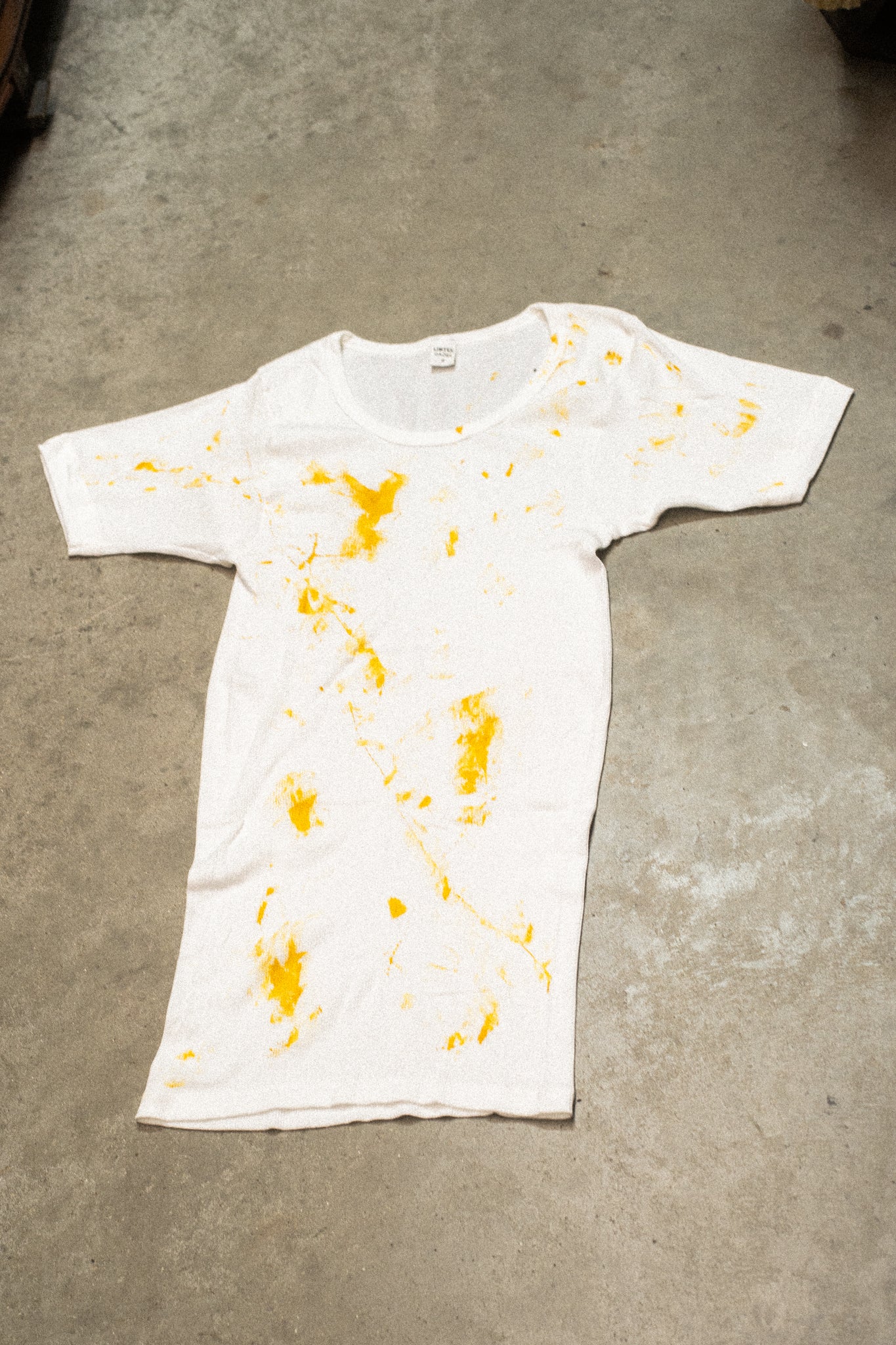 Screen Splatter Ribbed 1980s Army Tee