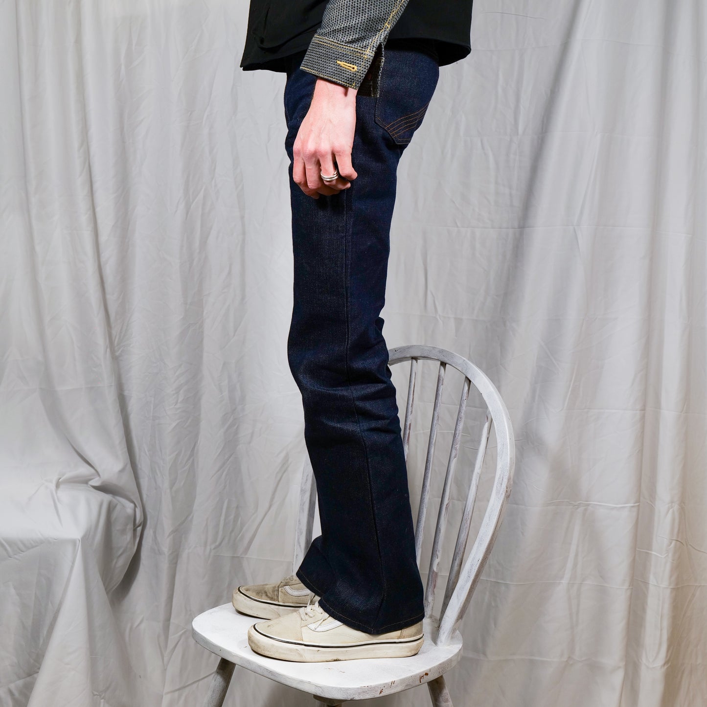 NOS British 1970s Workwear Indigo Denim Jeans With Talon Zipper