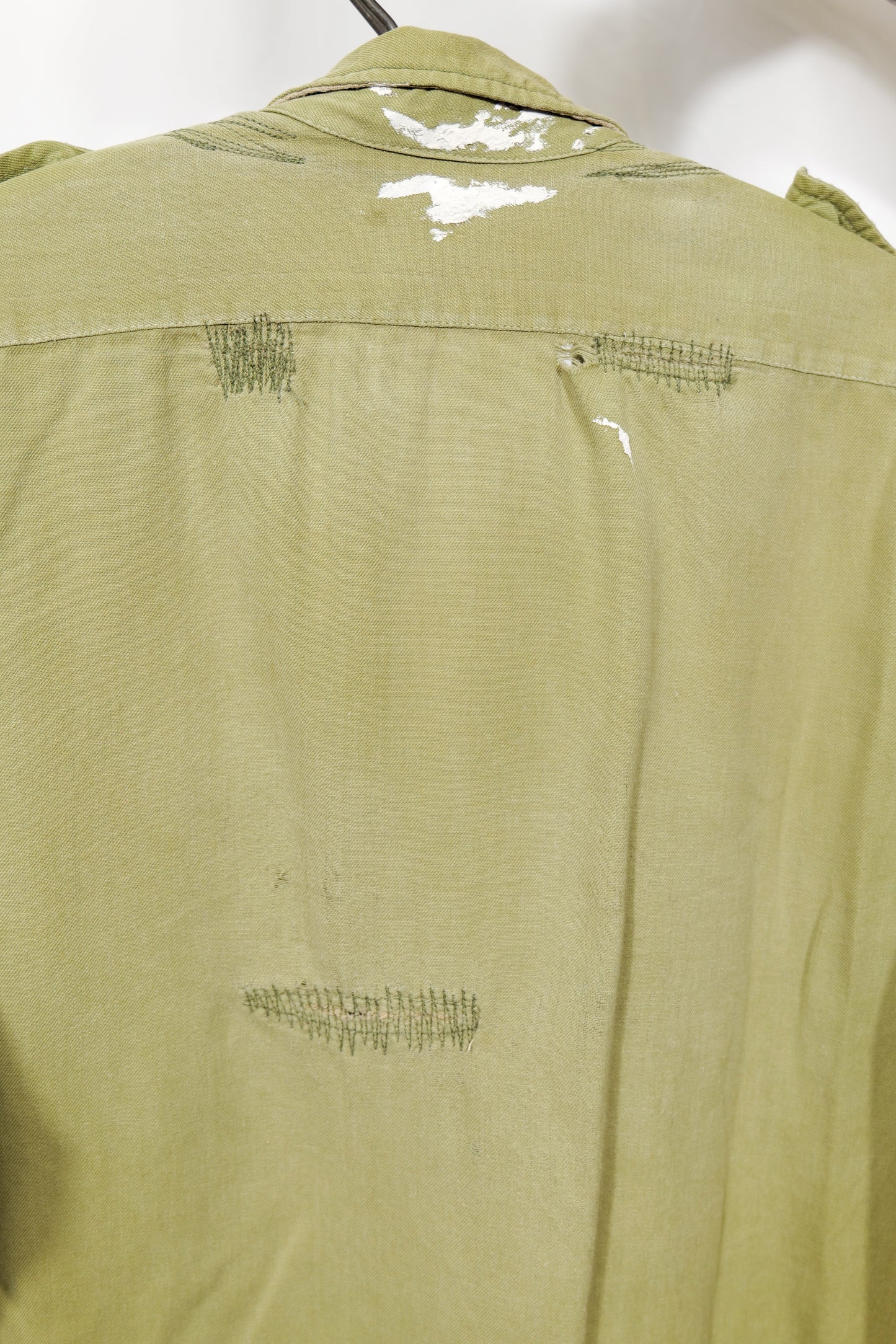 Belgian Army 1940s 1950s Repaired & Hand Darned Service Shirt