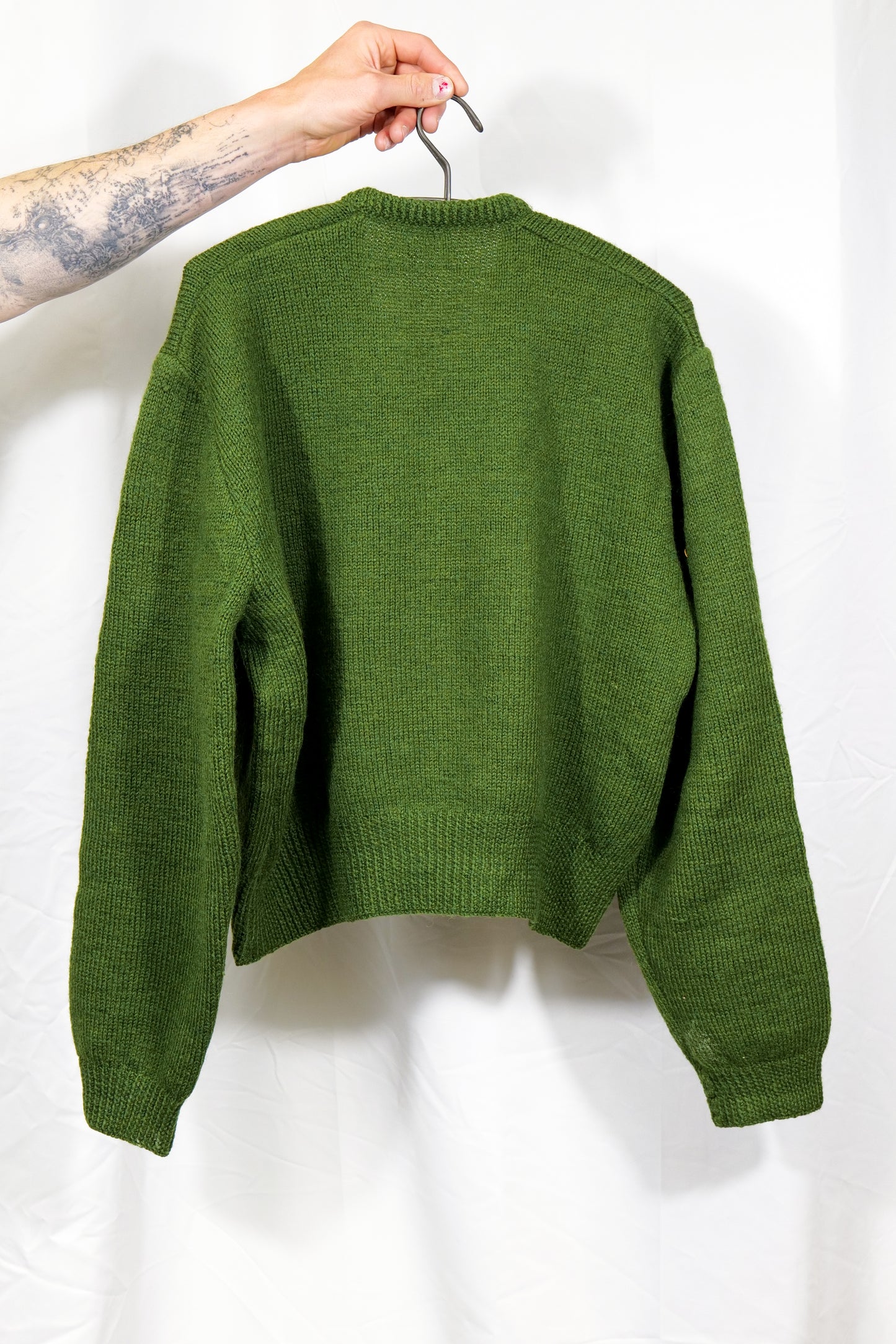 European 1930s Hand Knit Heavy Woolen Jumper