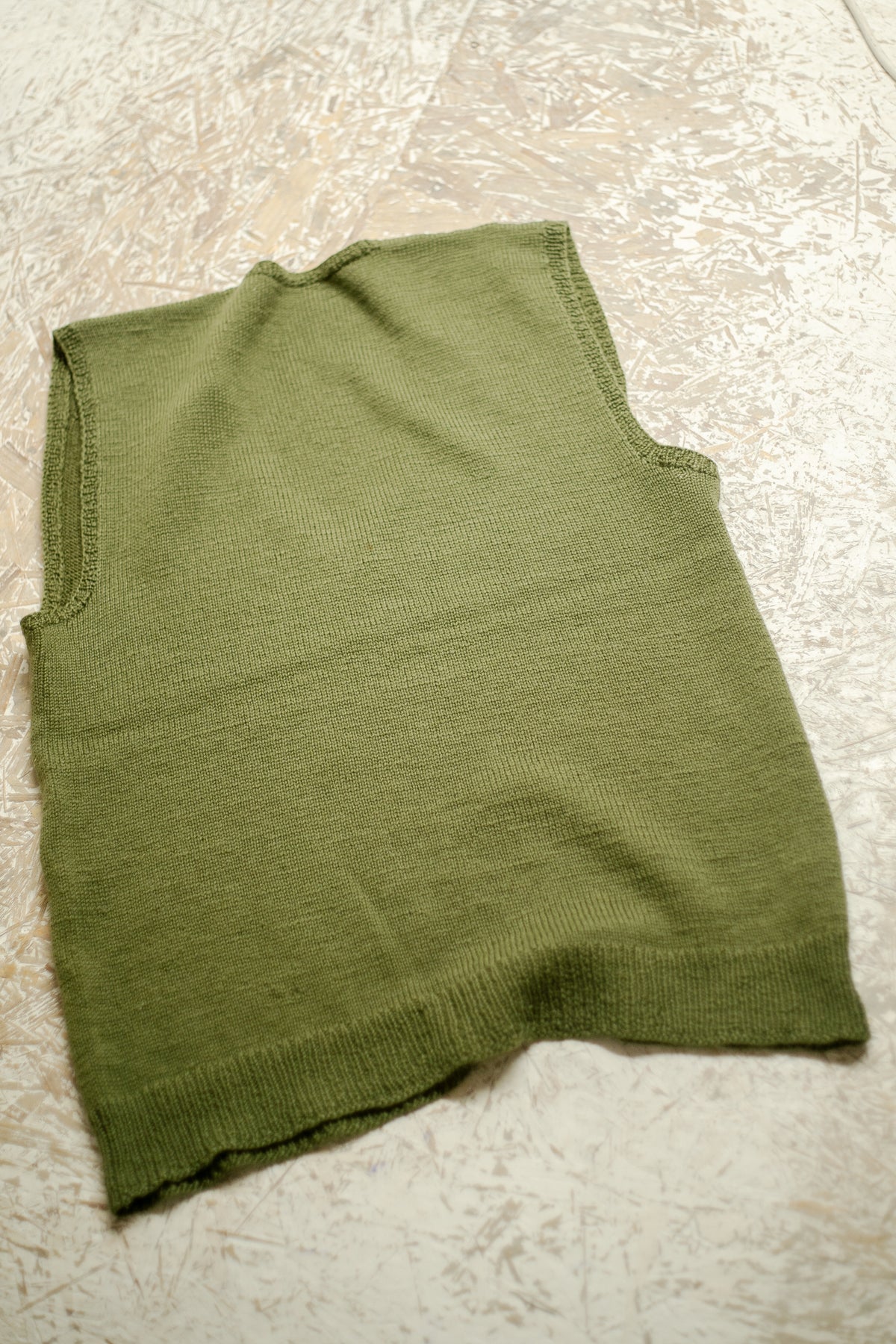 German 1940s Hand Knitted Slip Over Vest