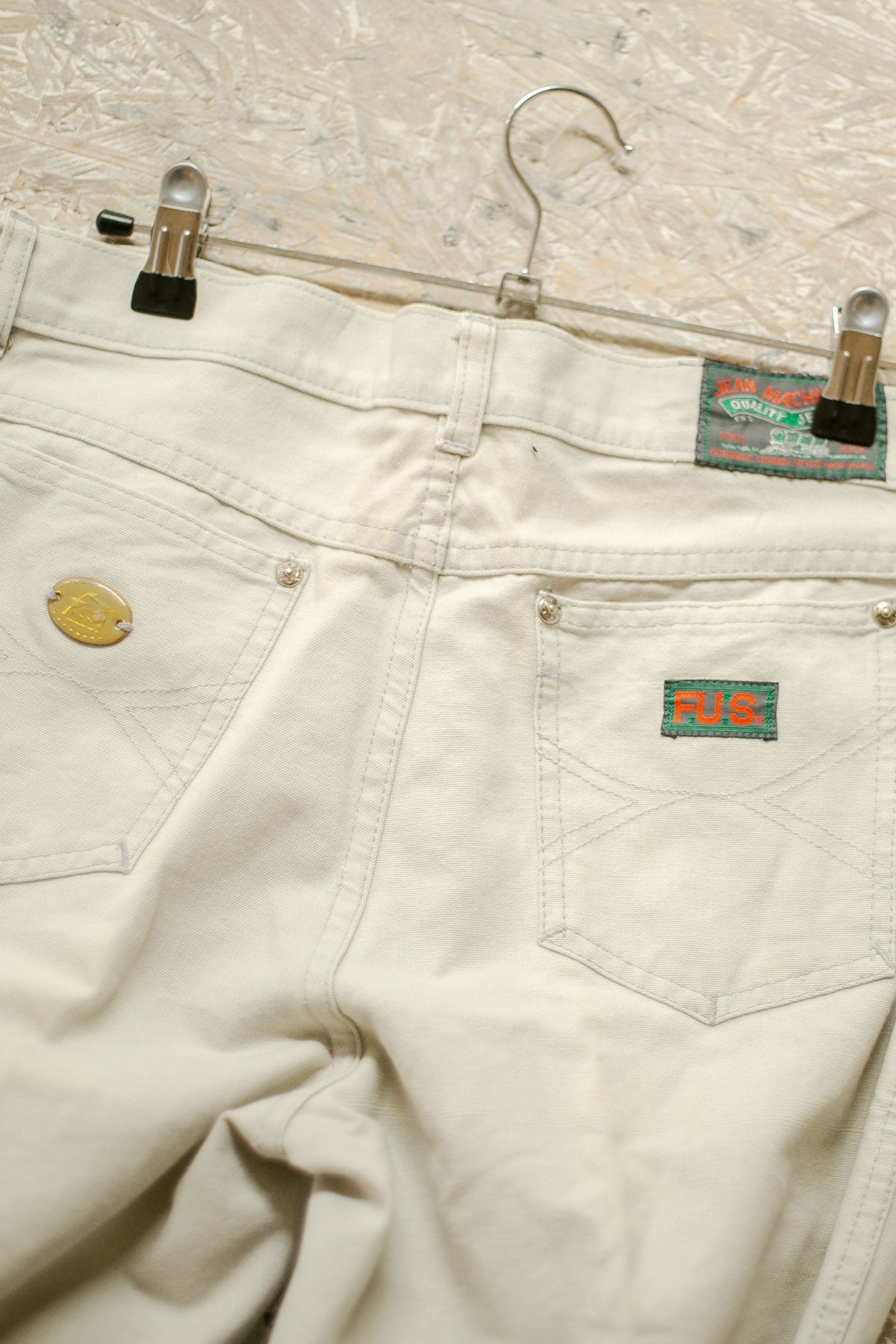 1990s Duck Cotton Straight Leg Trousers By FUS