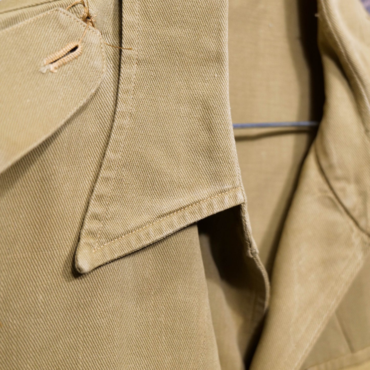 British WW2 Khaki Drill Shirt With Horn Buttons