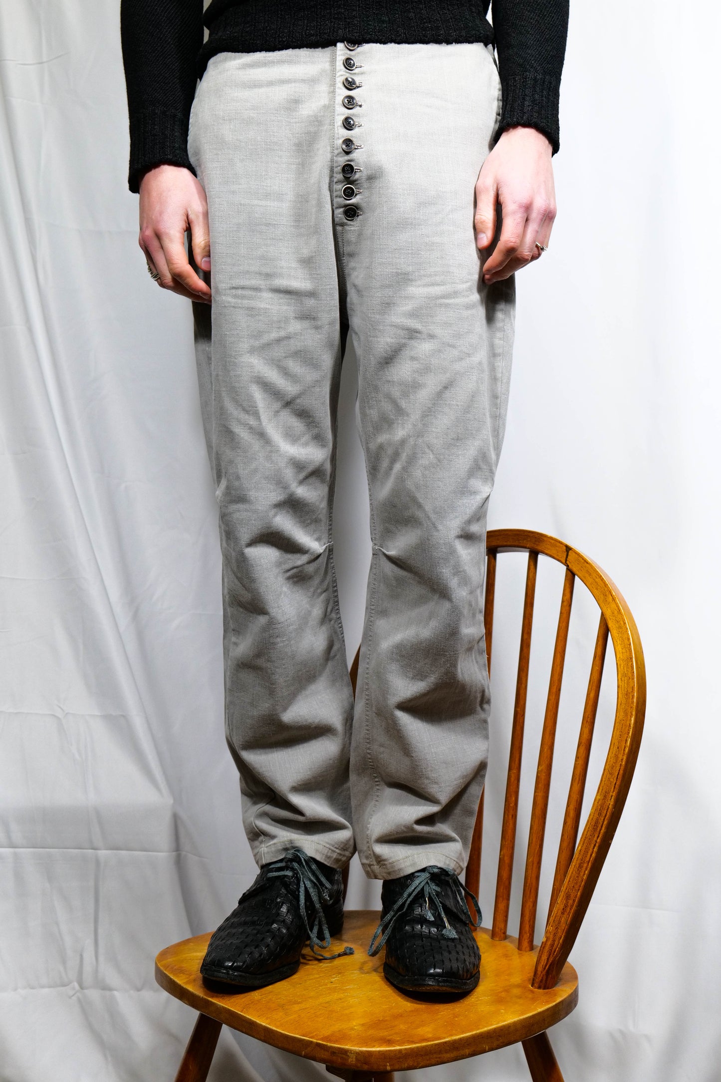 Kapital Multi Button Cotton Trousers