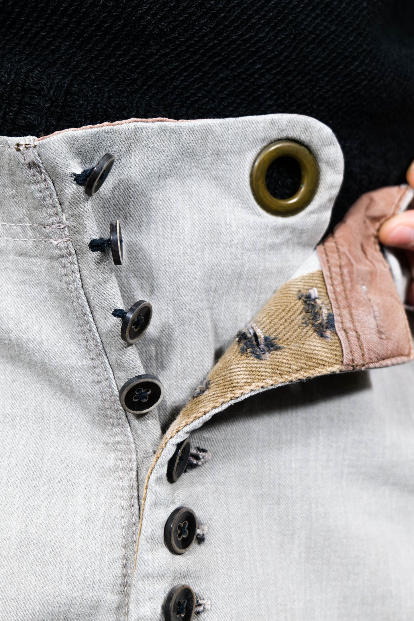 Kapital Multi Button Cotton Trousers
