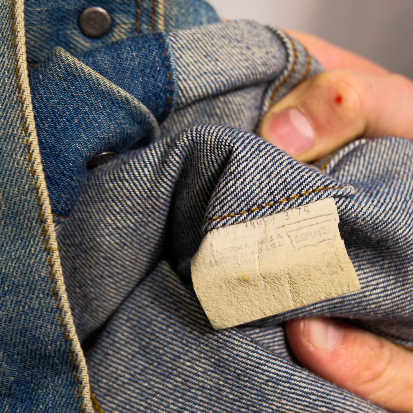 Dated 1973 Levi’s Faded Honeycomb Denim Jacket