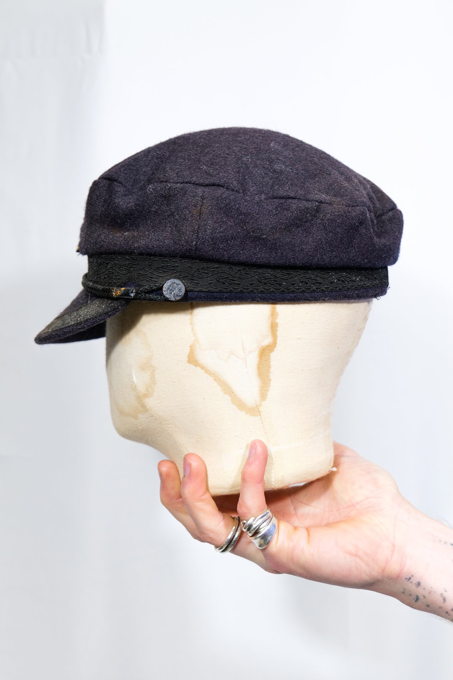 1940s Rayon Lined Naval Woolen Cap