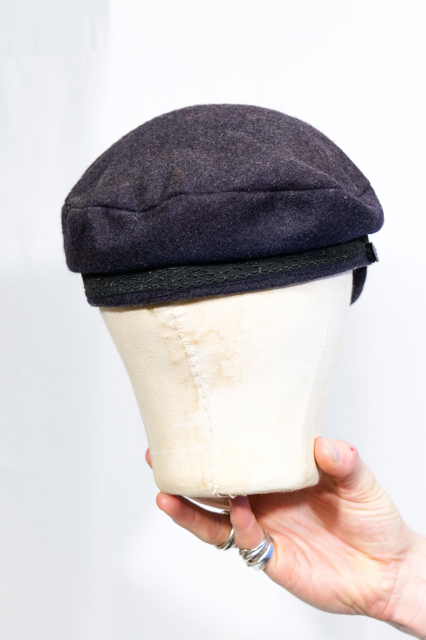 1940s Rayon Lined Naval Woolen Cap