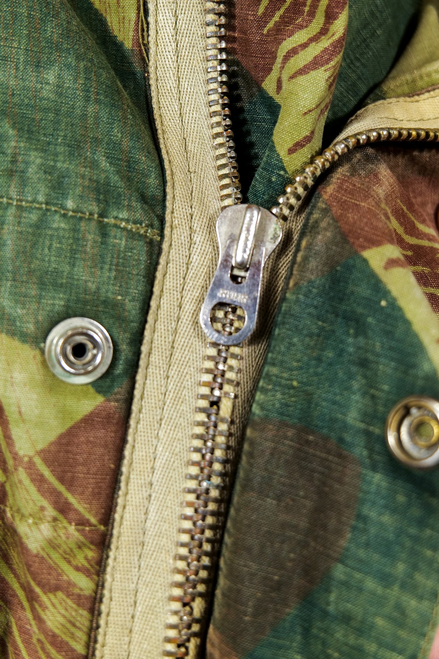 Dated 1956 Belgian ABL Brushstroke Camo Para Smock With Hood
