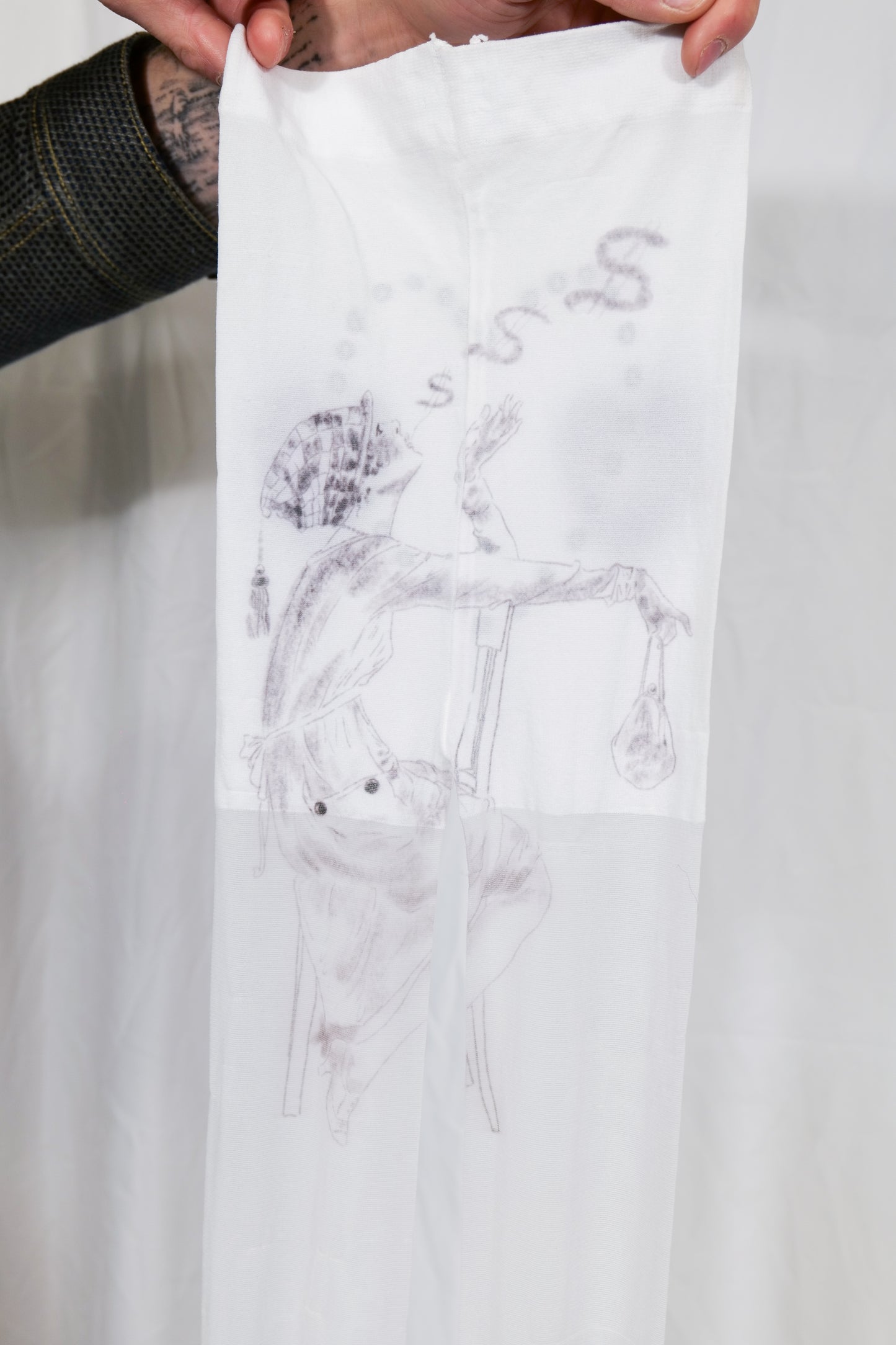 Barricades9999 Flapper Girl Design Stockings