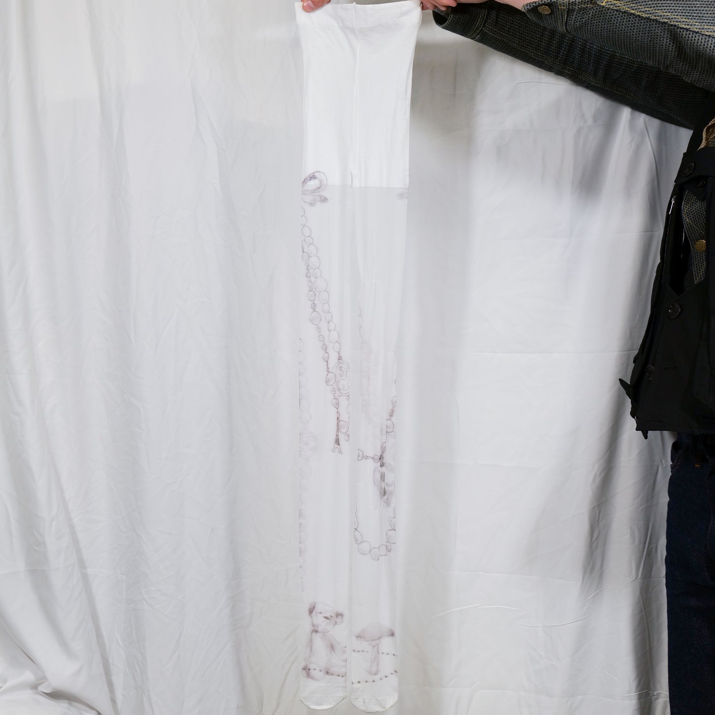 Barricades9999 Teddy Bear Necklace Printed Stockings