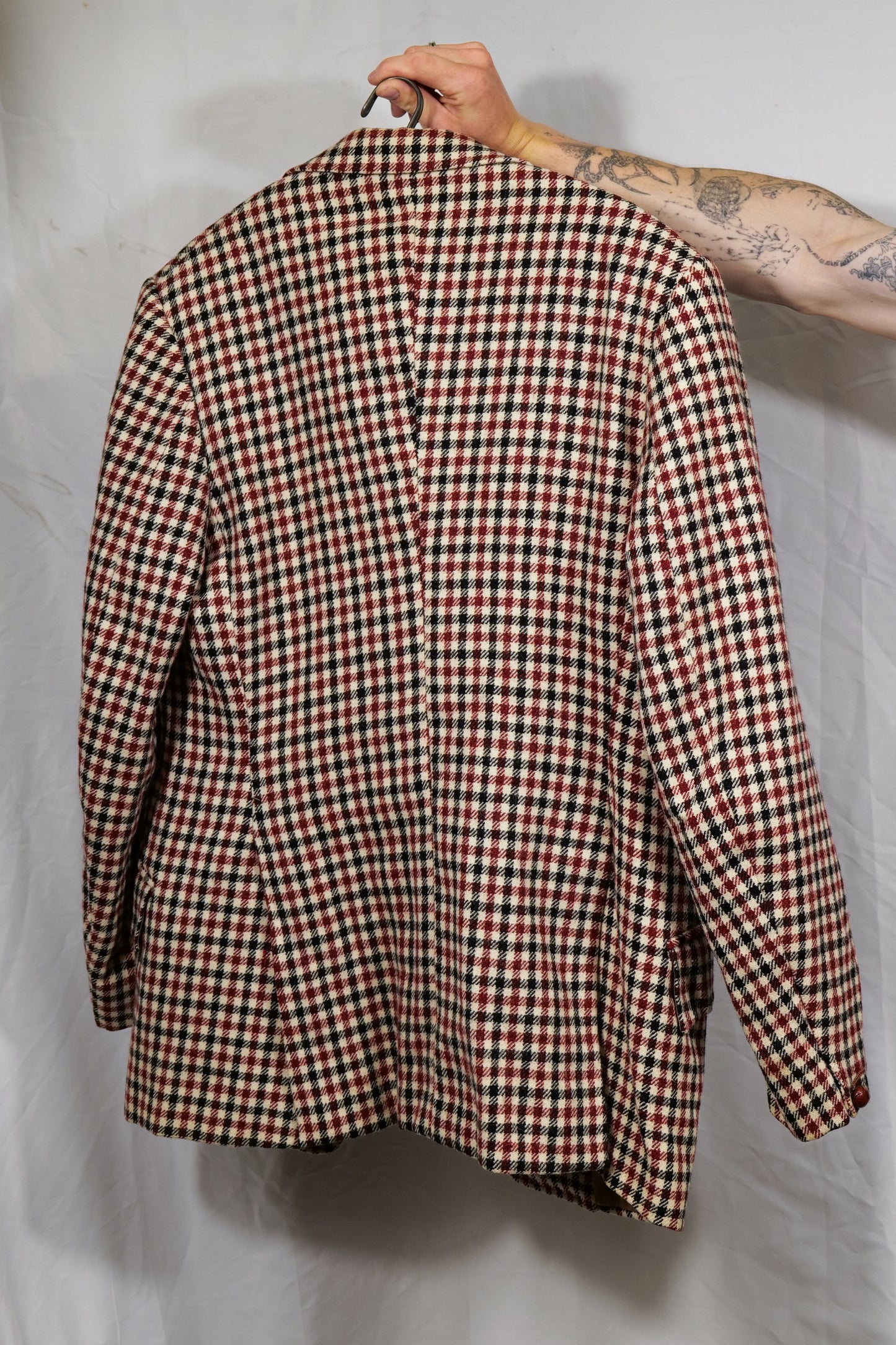 British 1970s Shepherds Check Blazer By Miller Rayner