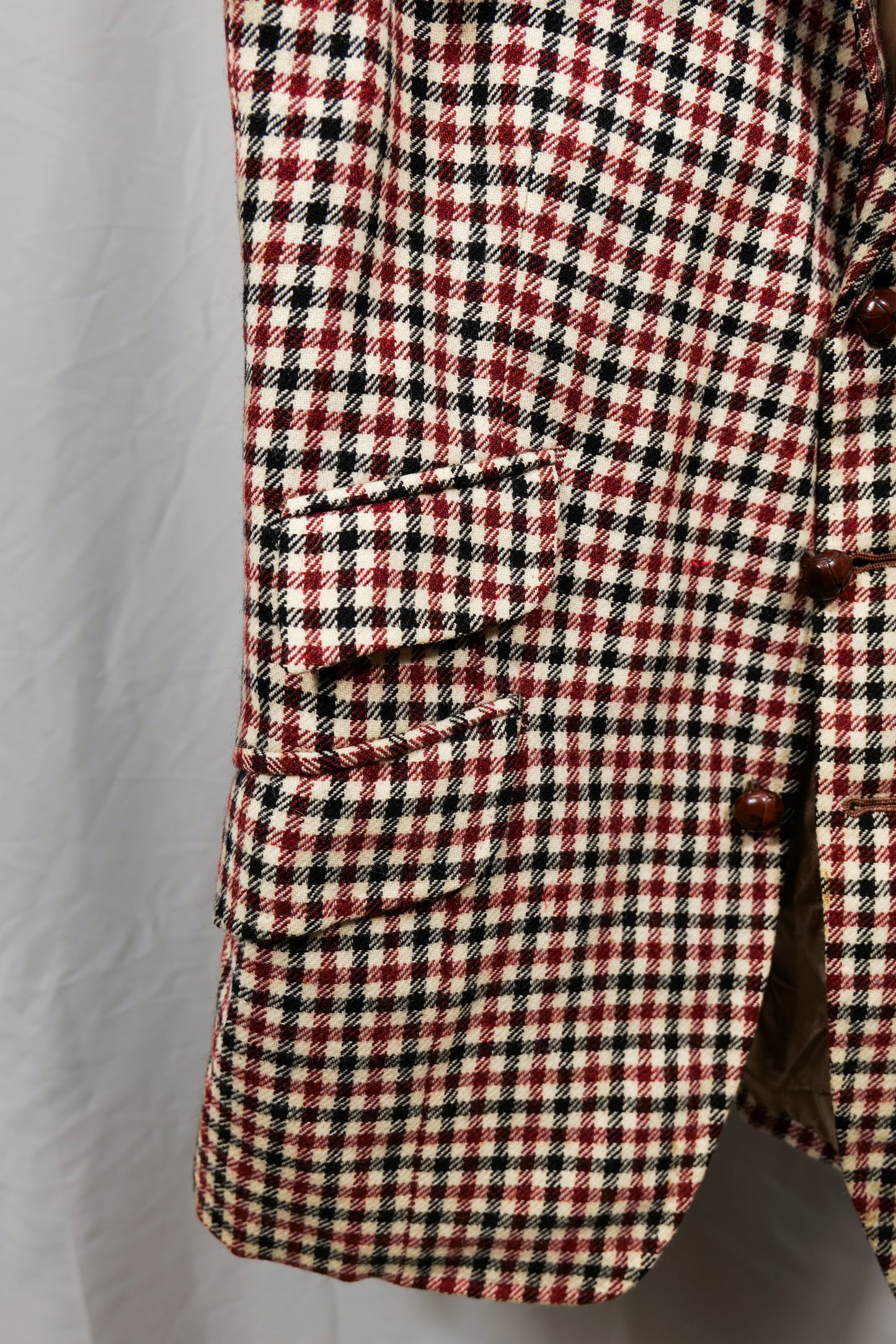 British 1970s Shepherds Check Blazer By Miller Rayner