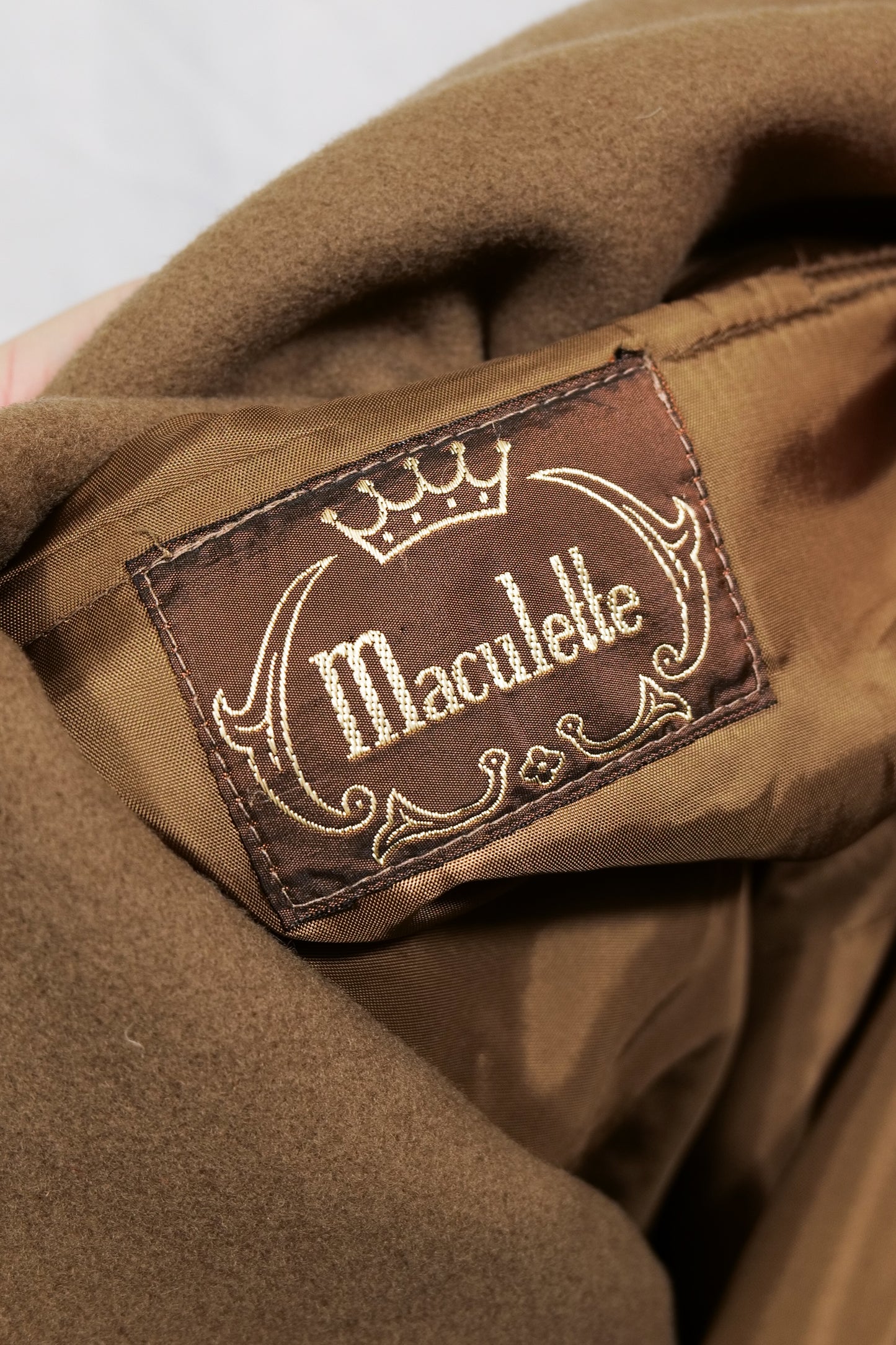 British 1970s Double Breasted Overcoat By "Maculette"