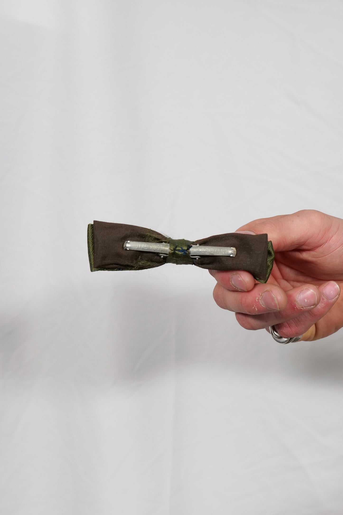 Rayon 1910s 1920S Clip On Bowtie