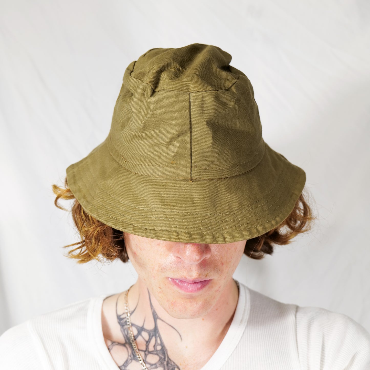 British Army 1940s Cotton Drill Bucket Hat 55-56CM