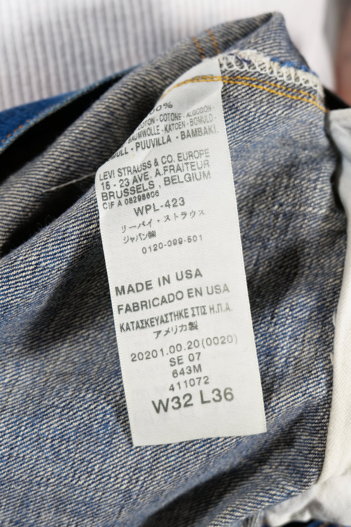 Levi's LVC 1922 201 Made In USA Selvedge Denim Jeans Wide Fit