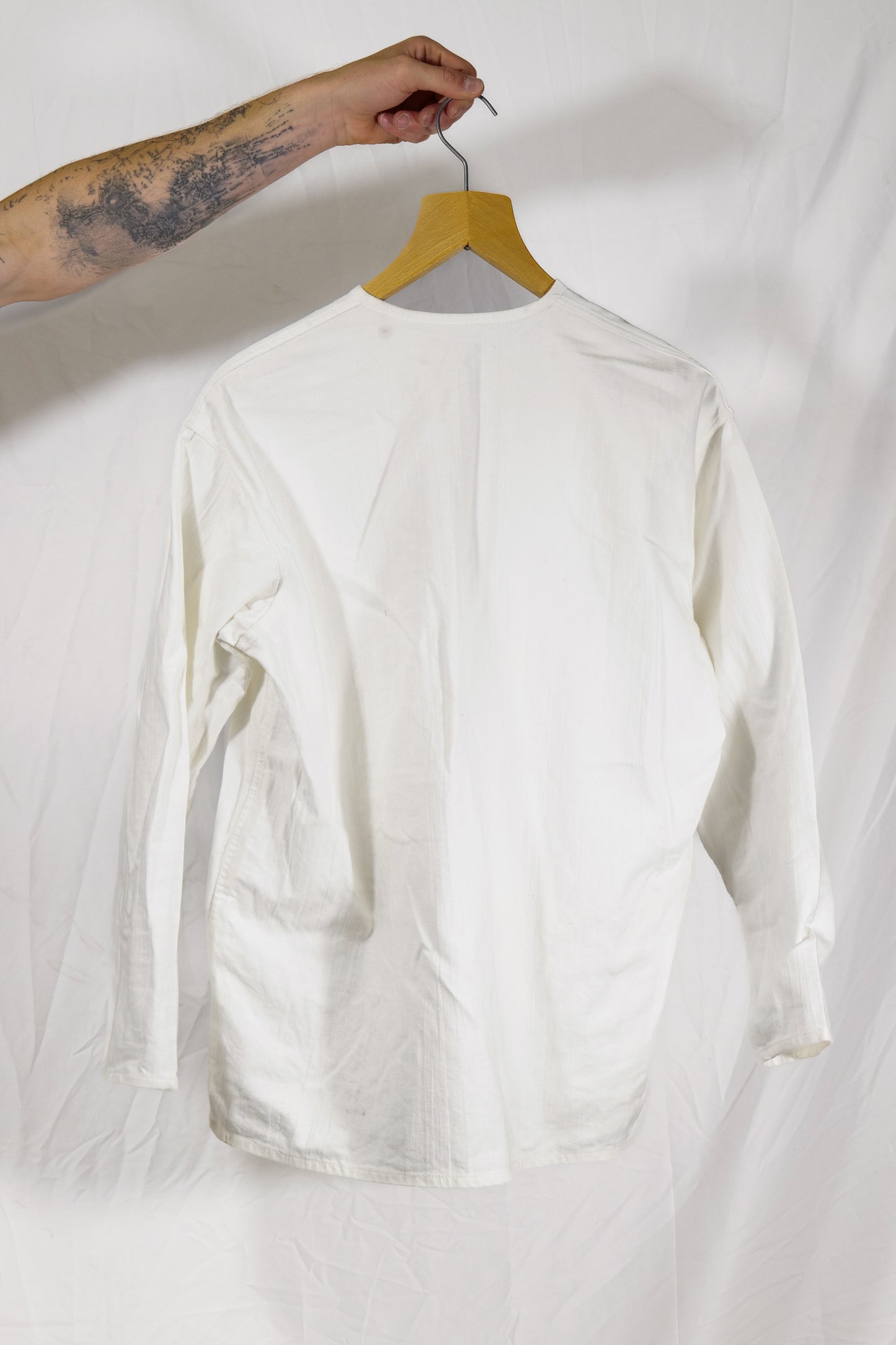 French Army 1940s Heavy Cotton Pyjama Shirt