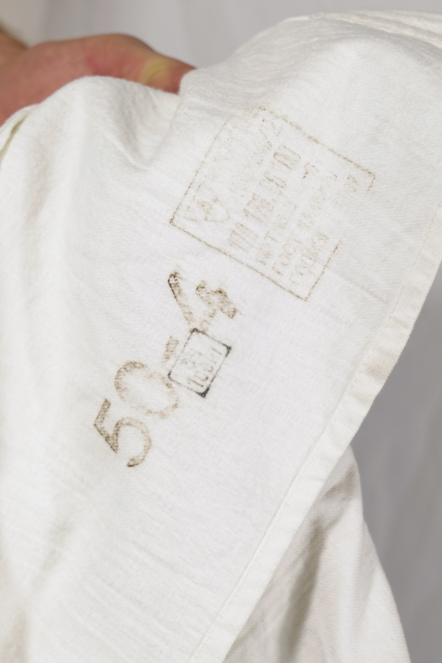French Army 1940s Heavy Cotton Pyjama Shirt