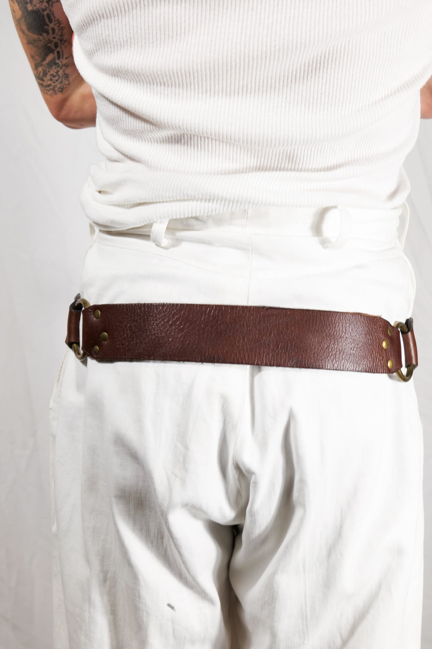 Rare 1960s Multi Loop Hippie Belt With Brass Hardware