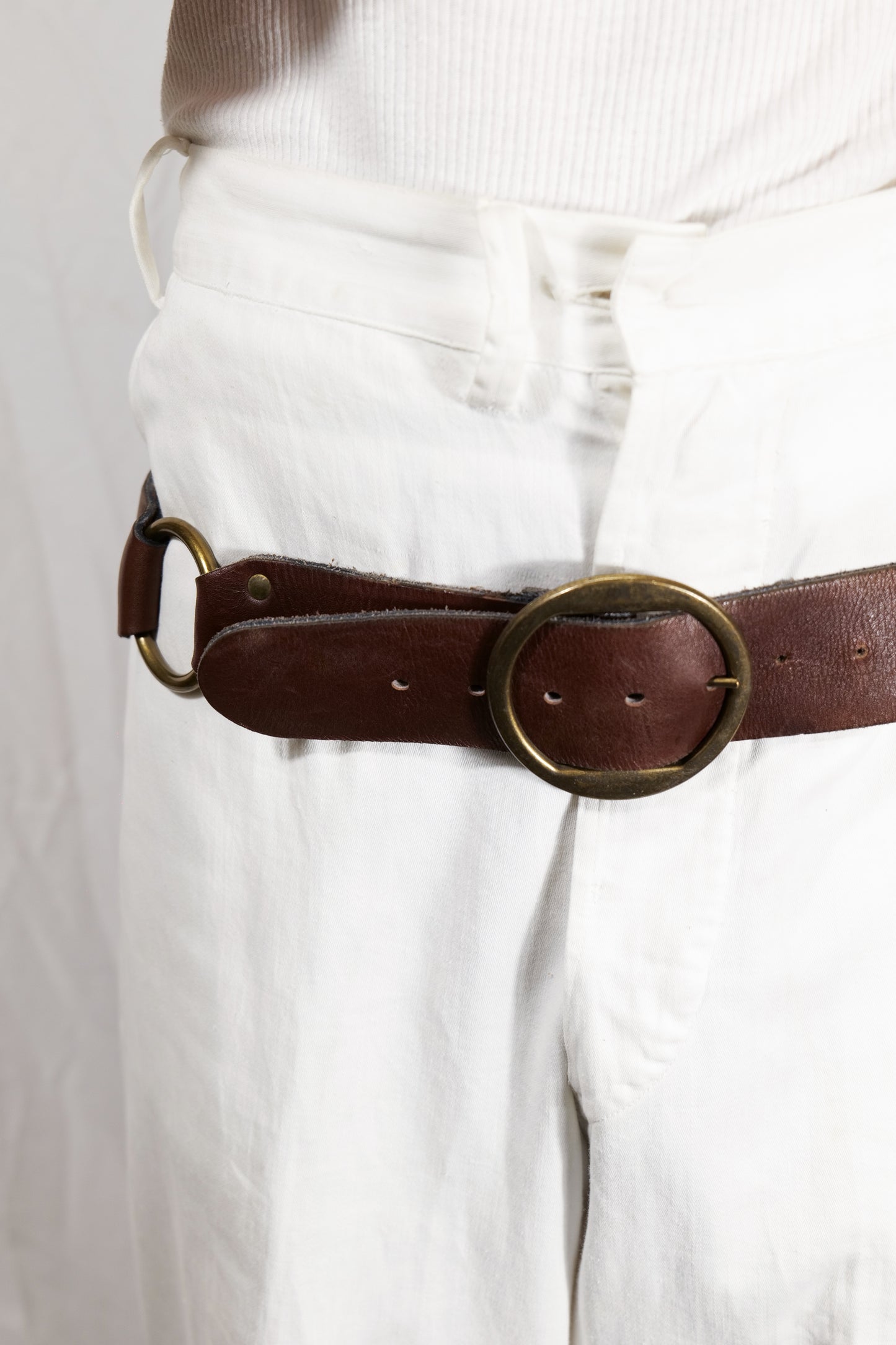 Rare 1960s Multi Loop Hippie Belt With Brass Hardware