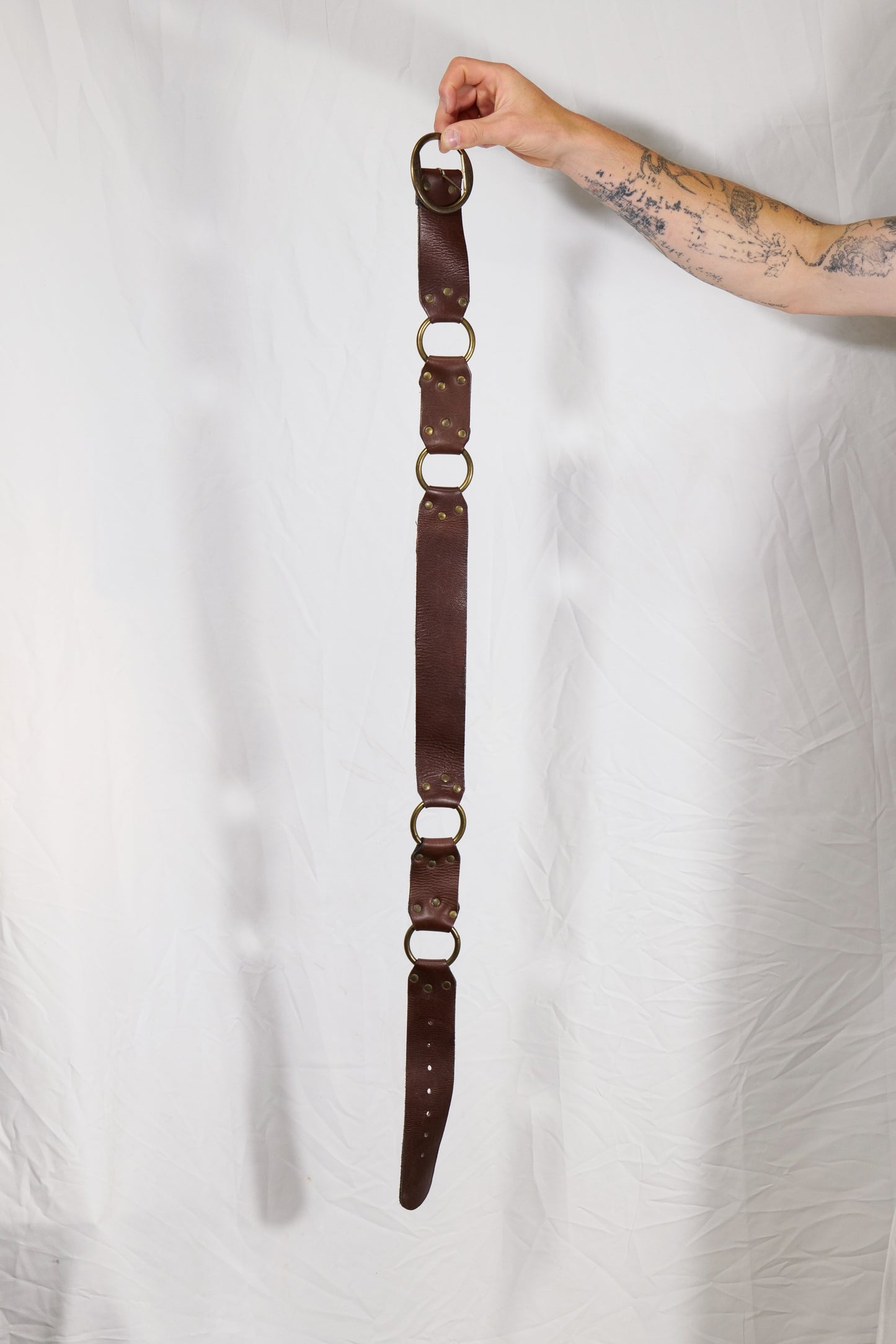 Rare 1960s Multi Loop Hippie Belt With Brass Hardware