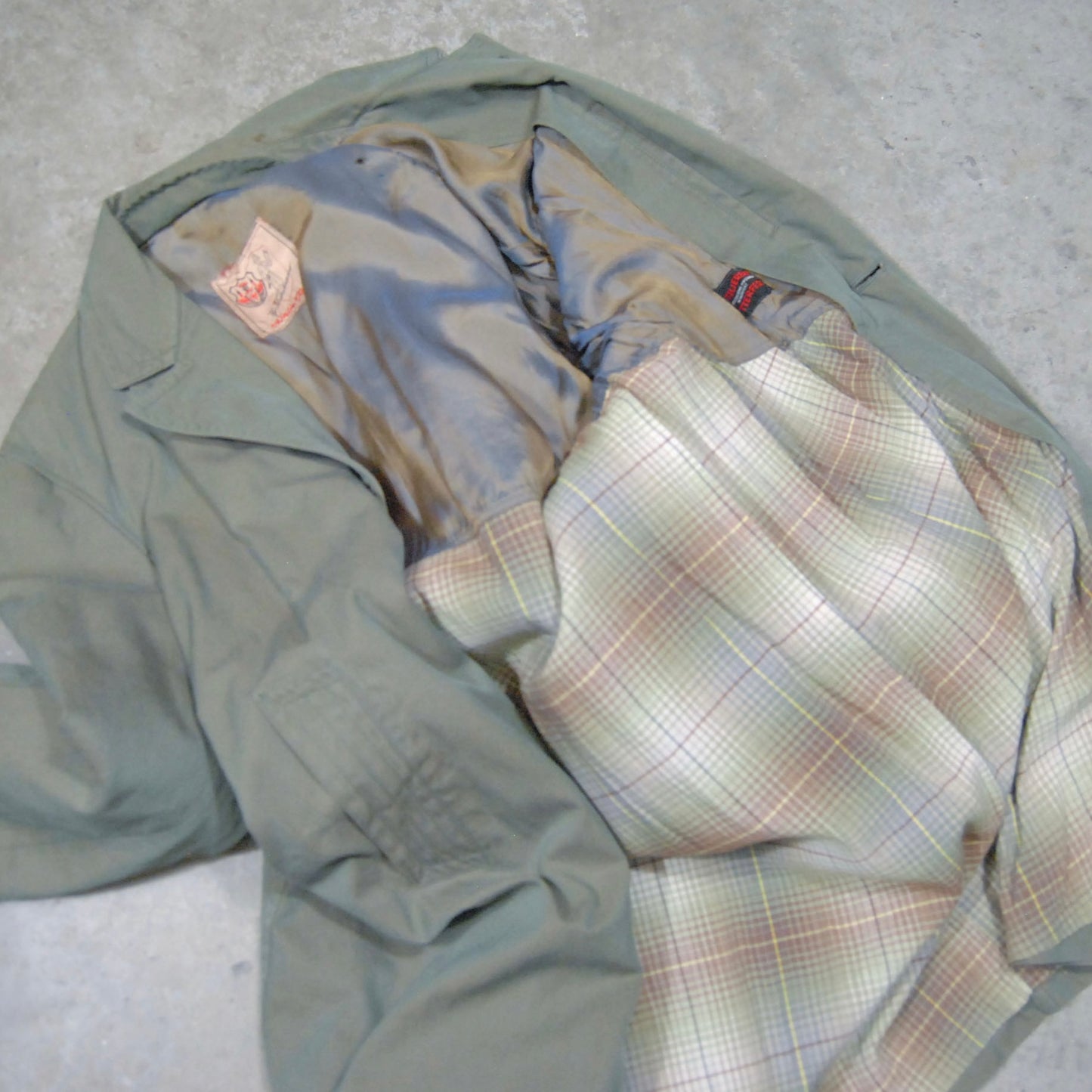 European 1940s 1950s Gabardine Raincoat