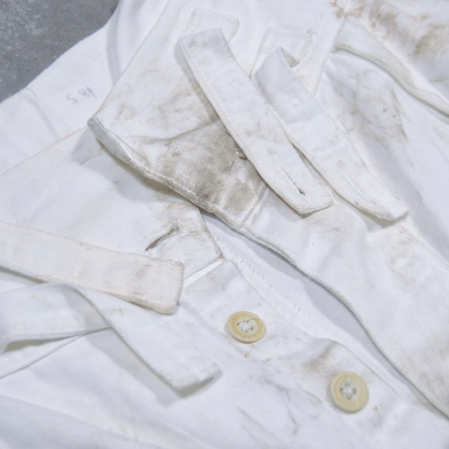 British Royal Navy 1940s Distressed Mud Stain Shorts