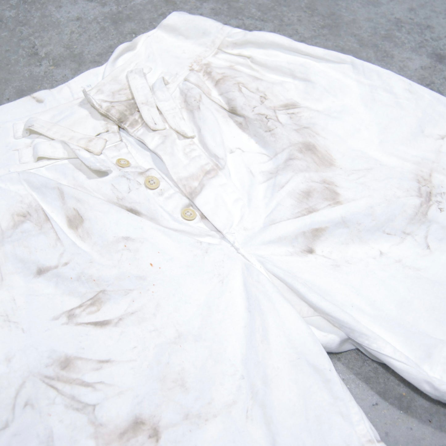 British Royal Navy 1940s Distressed Mud Stain Shorts