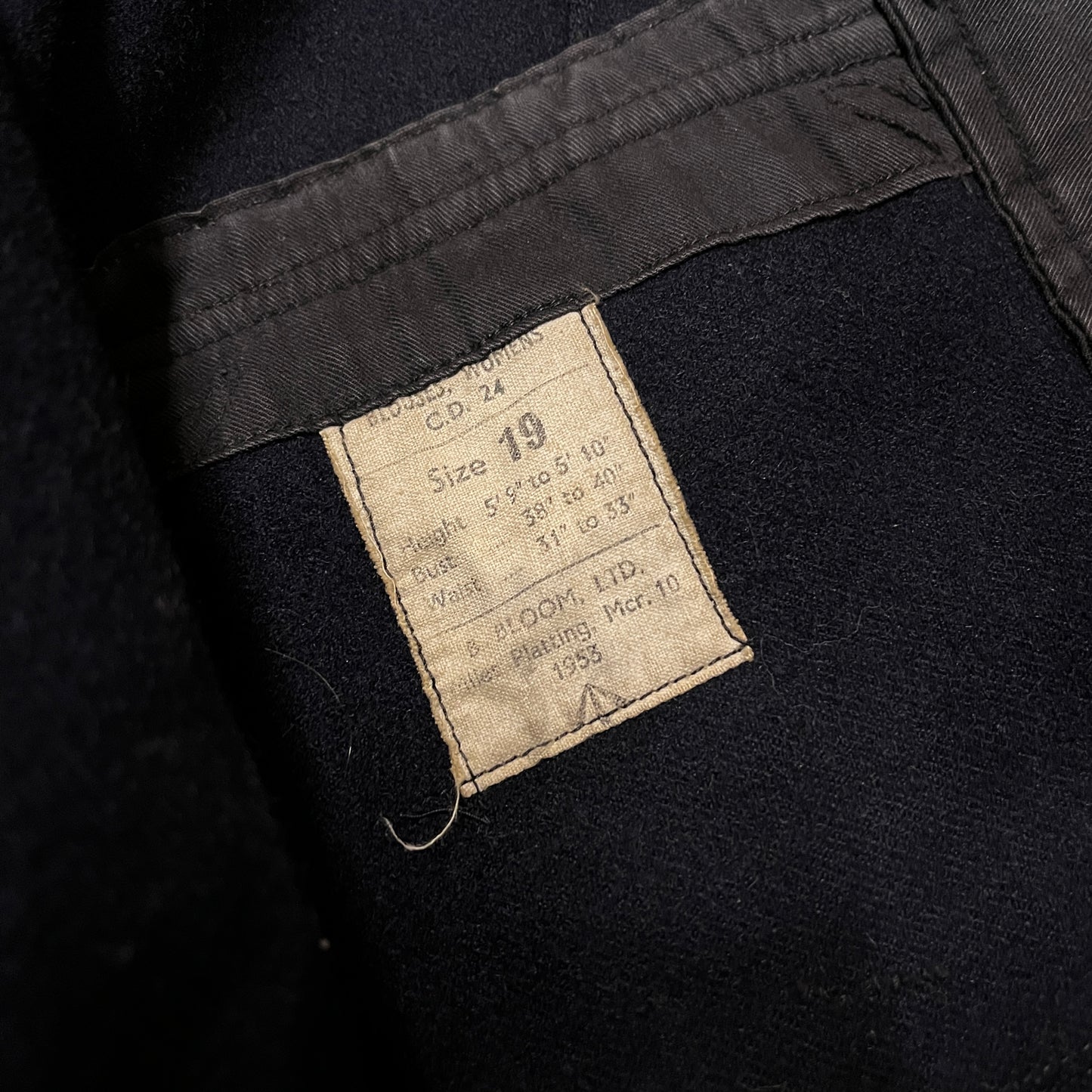 Dated 1953 Civil Defence Battle Dress Blouse Jacket