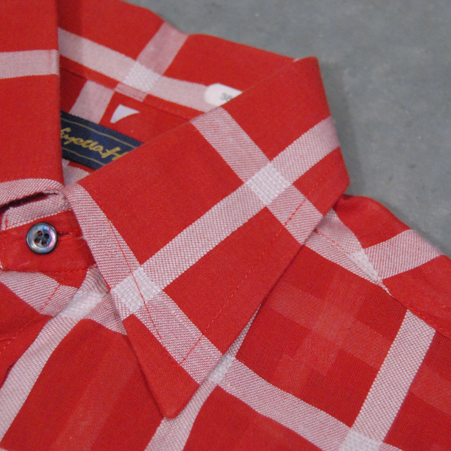 British 1970s Dagger Collar Shirt By "Viyella House"