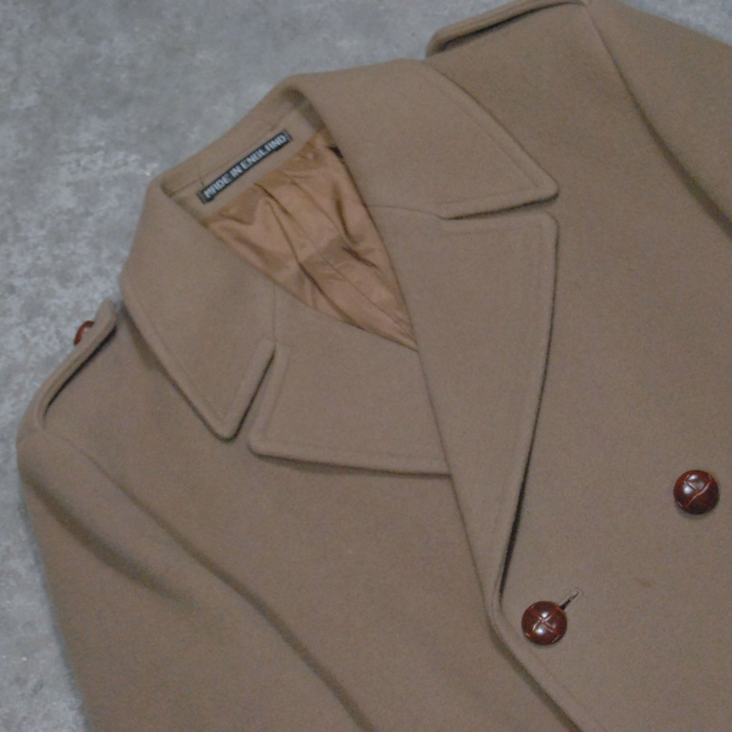 British 1970s Double Breasted Coat