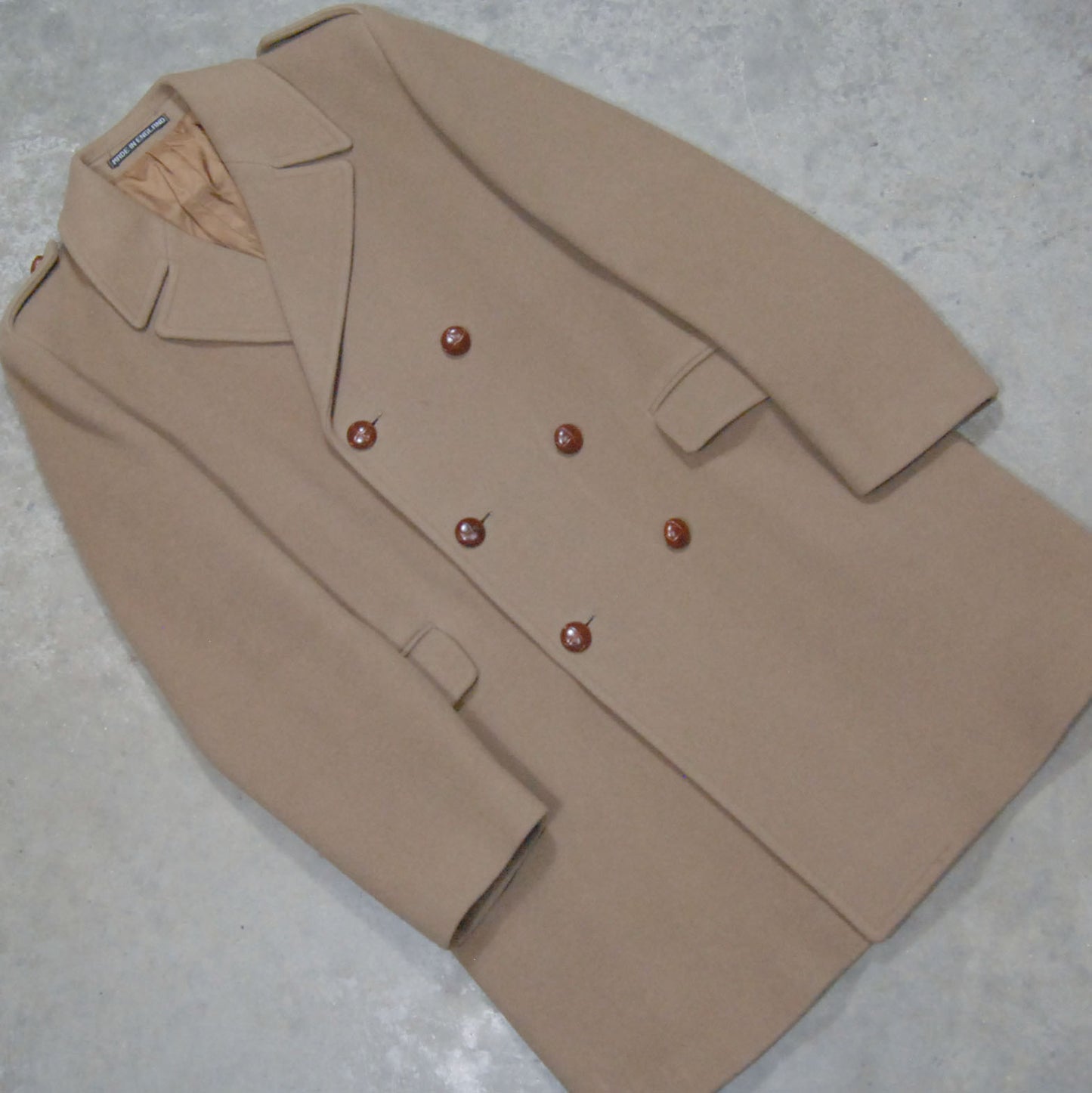 British 1970s Double Breasted Coat