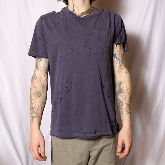 Thrashed Heavy Weight Cotton Faded T Shirt