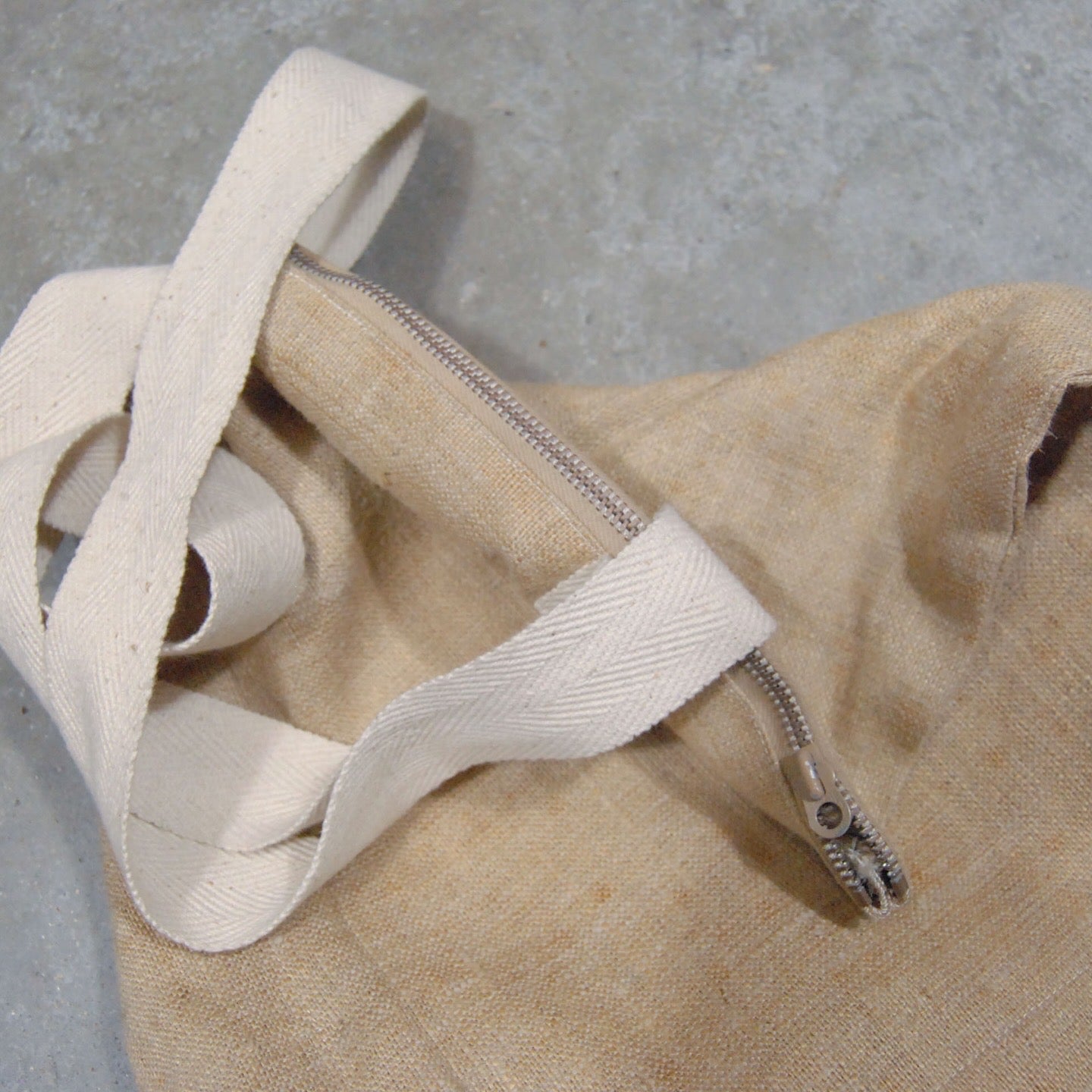 1930s Fabric Hemp Linen Tote Bag