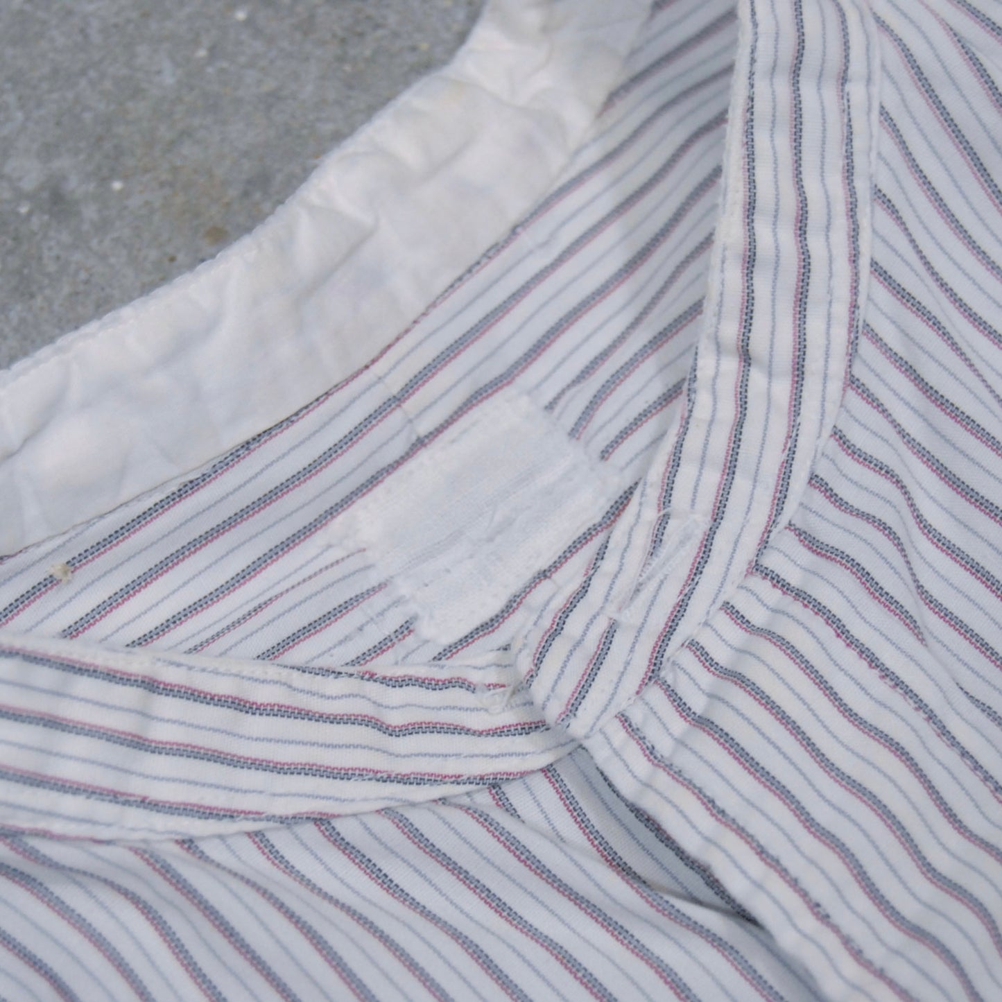 CC41 British 1940s Striped Collarless Shirt