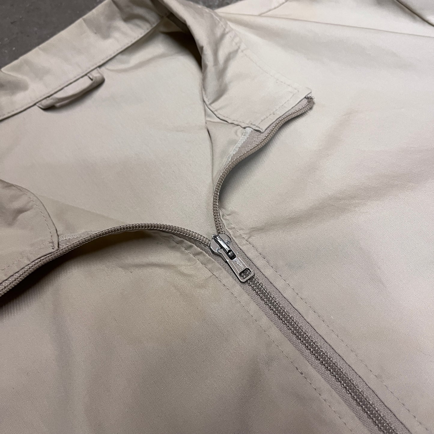 1970s 1980s St Michael Summer Jacket In Cream With Aero Zippers