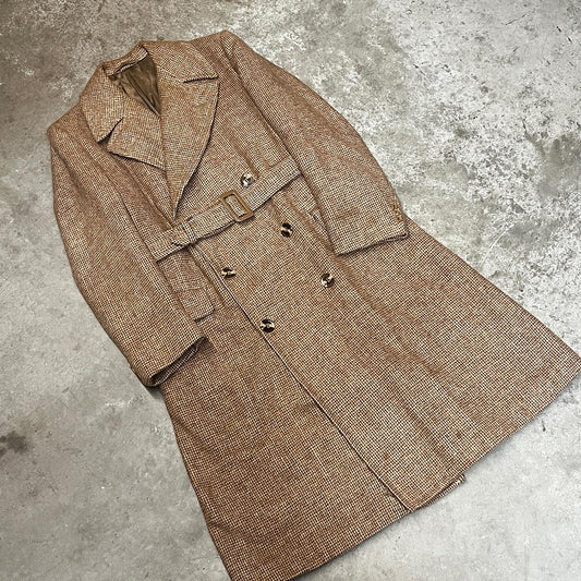 British 1940s Tweed Overcoat By Montague Burton