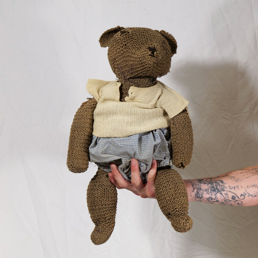 1940s Cotton Stuffed Teddy Bear