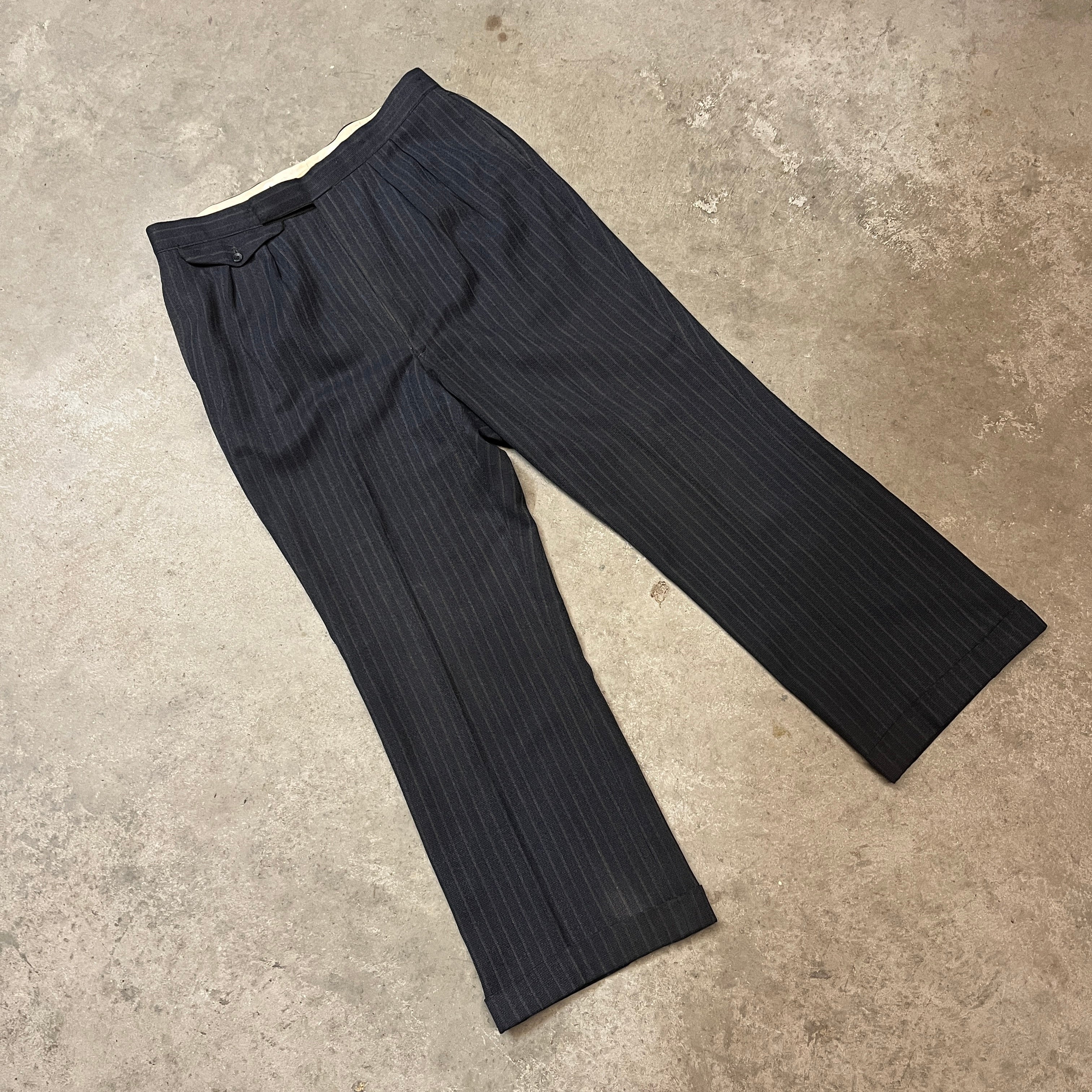 British 1960s Does 1940s Striped Trousers – 19UJMILITARIA