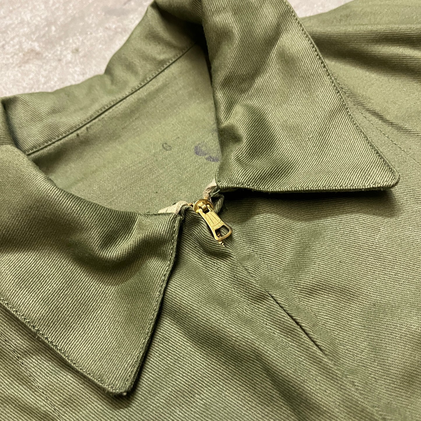 1960s Army Cyclist Jacket With 1940s Lightning Zipper